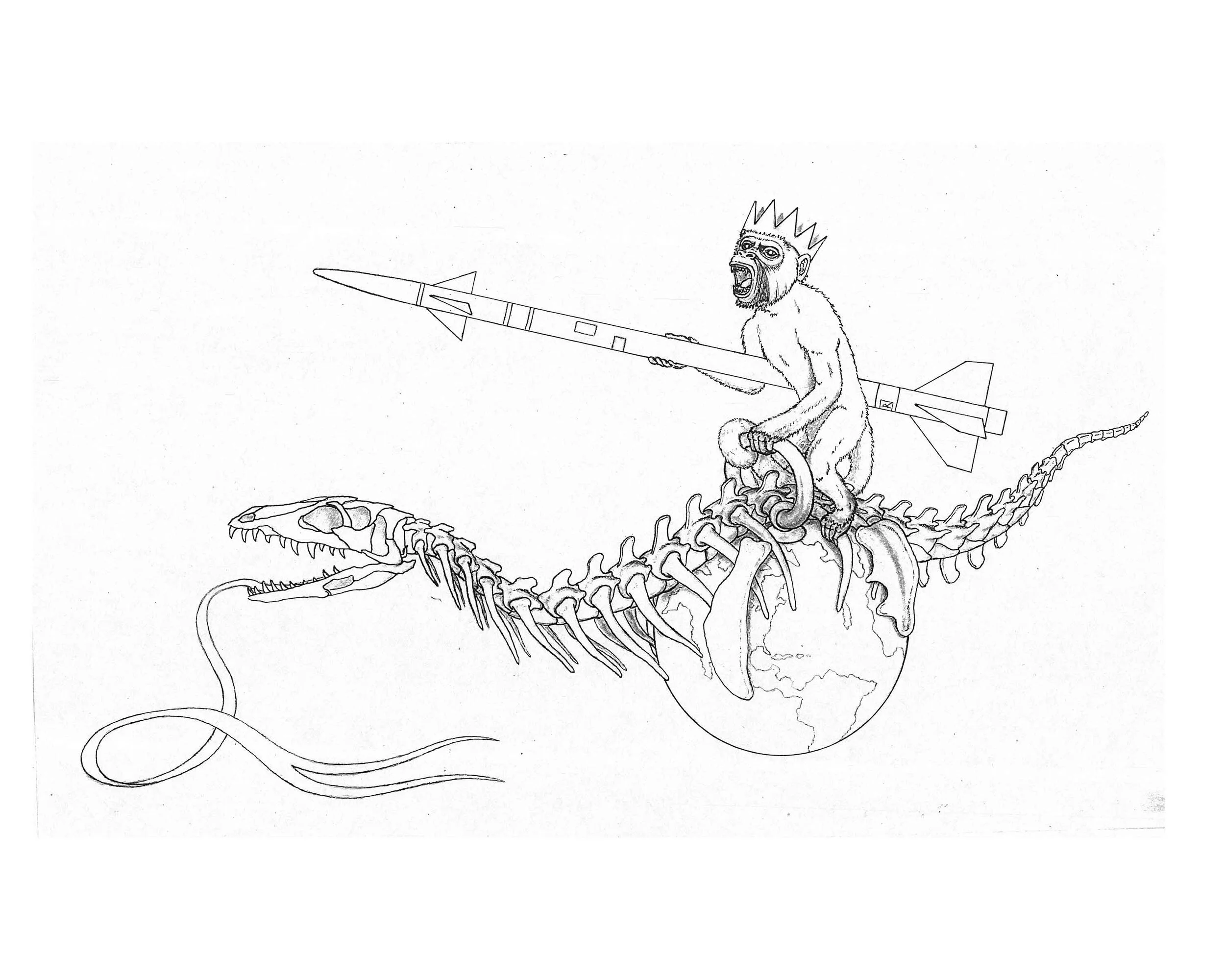 war ::: pen and ink on paper ::: exists digitally