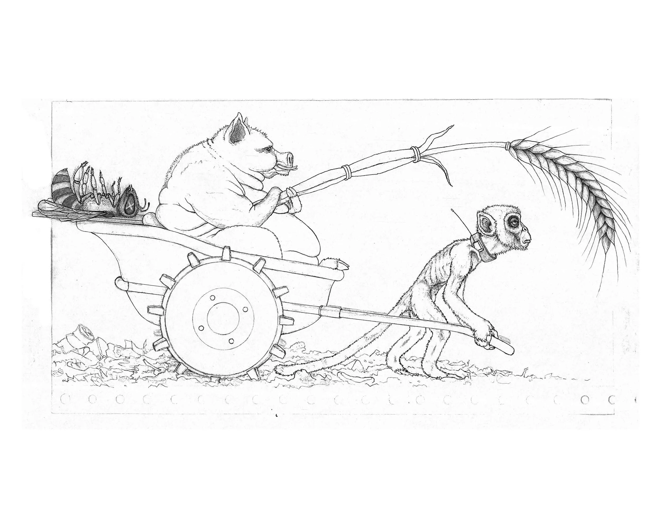 famine ::: pen and ink on paper ::: exists digitally