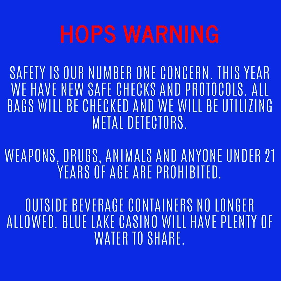 Get ready people. We&rsquo;re not messing around. #humboldtcounty #hops #safeplace #warning