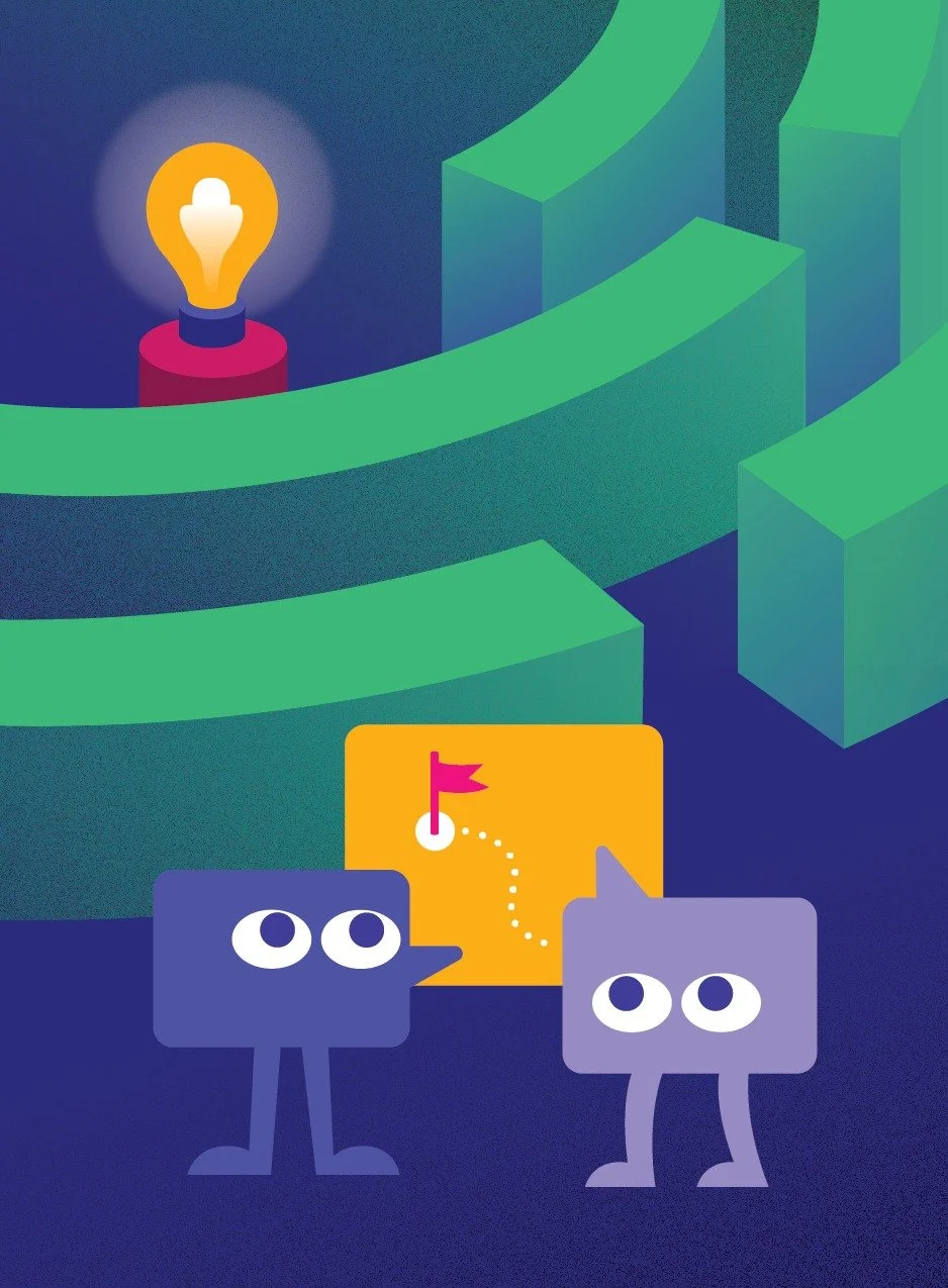 Meet Brandon &amp; Pitch 🧠🎯 The dynamic strategy duo behind every winning campaign at Inveniv.

📊 Data-driven insights (Brandon)
💡 Bold creative concepts (Pitch)
🗺️ Visionary planning

With whiteboard markers in hand and a compass and arrow symb