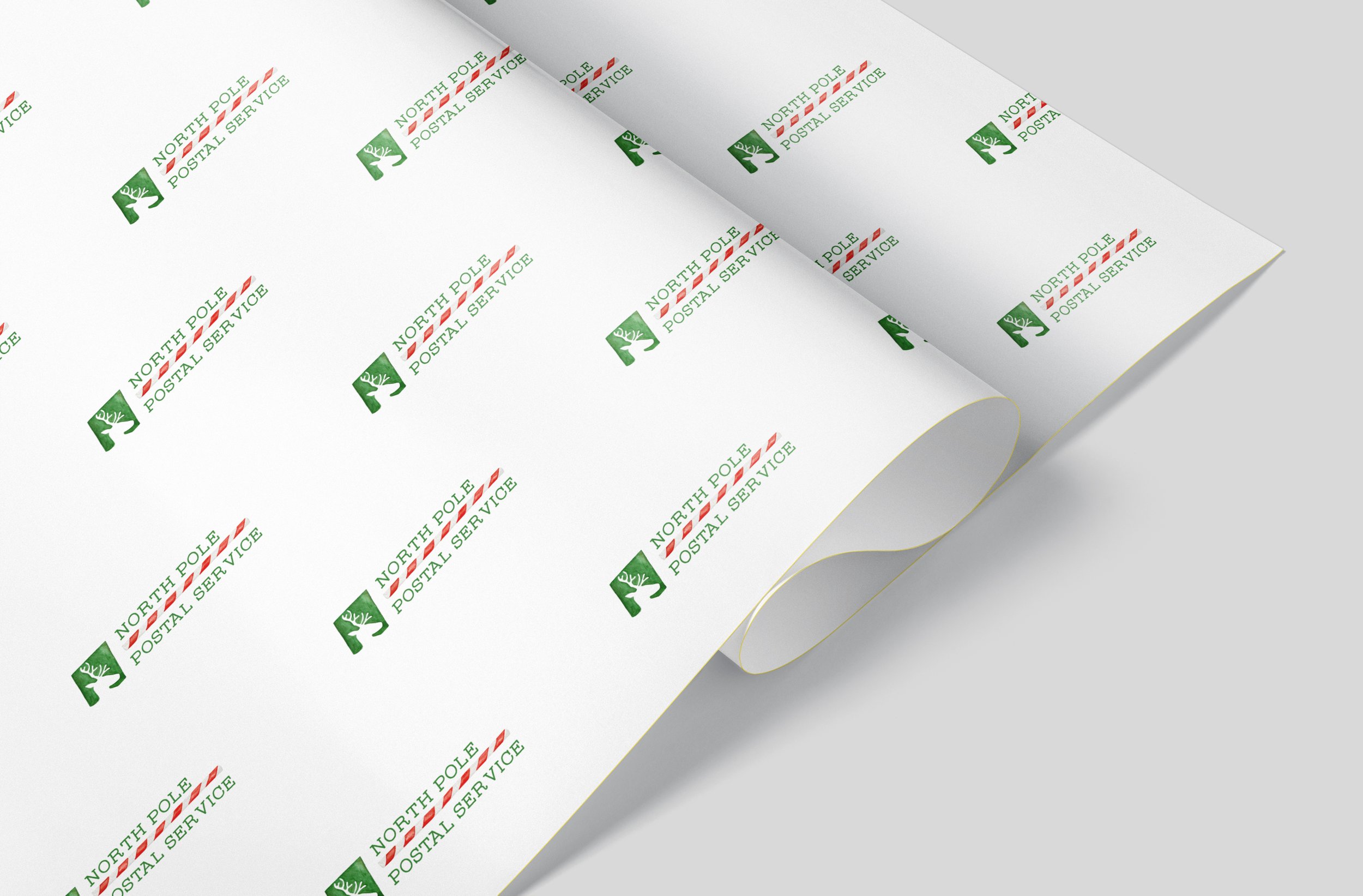 North Pole Badge Personalized Wrapping Paper | Mini & Company