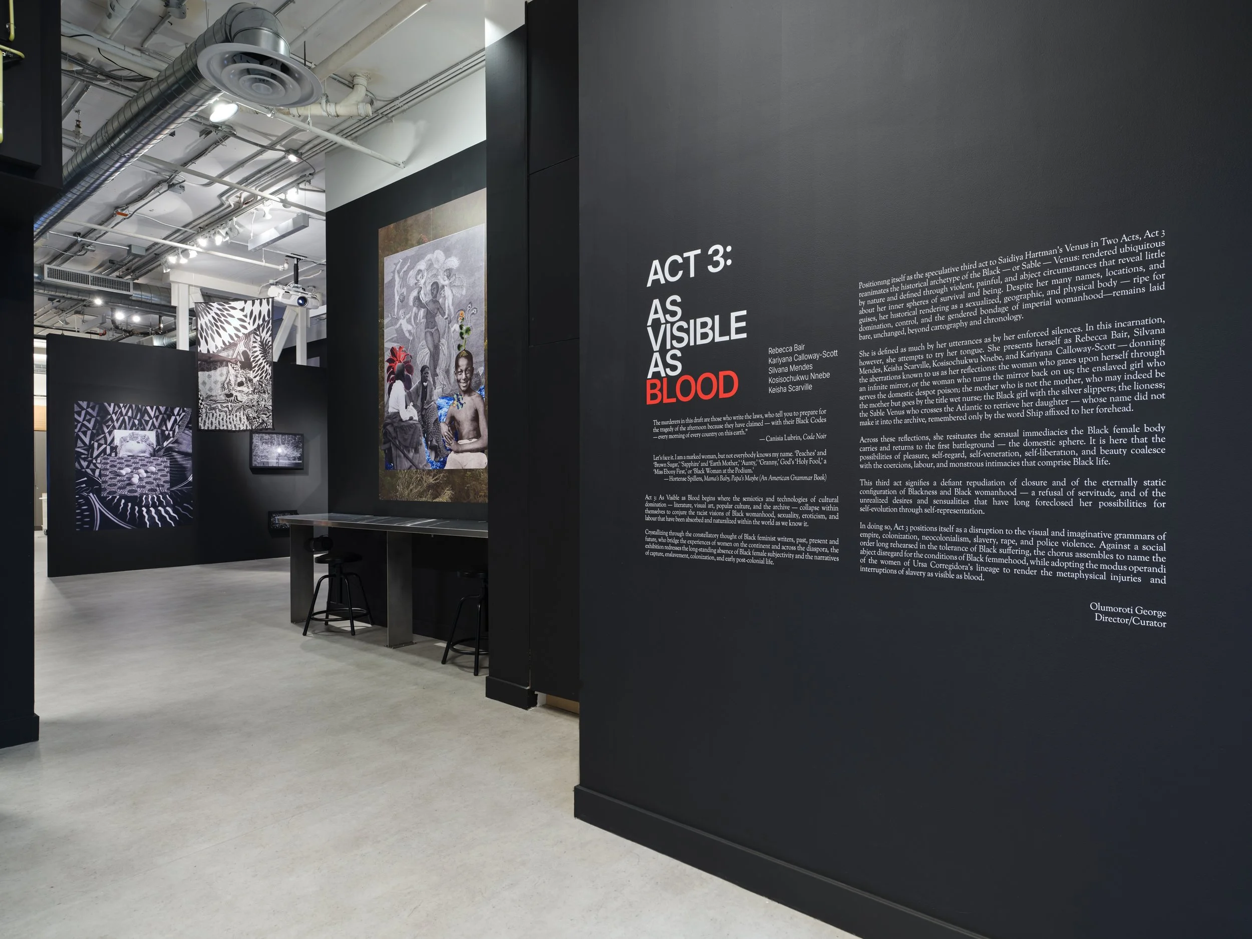  Installation view,  Act 3: As Visible as Blood ,  Gallery Gachet, 2025. 