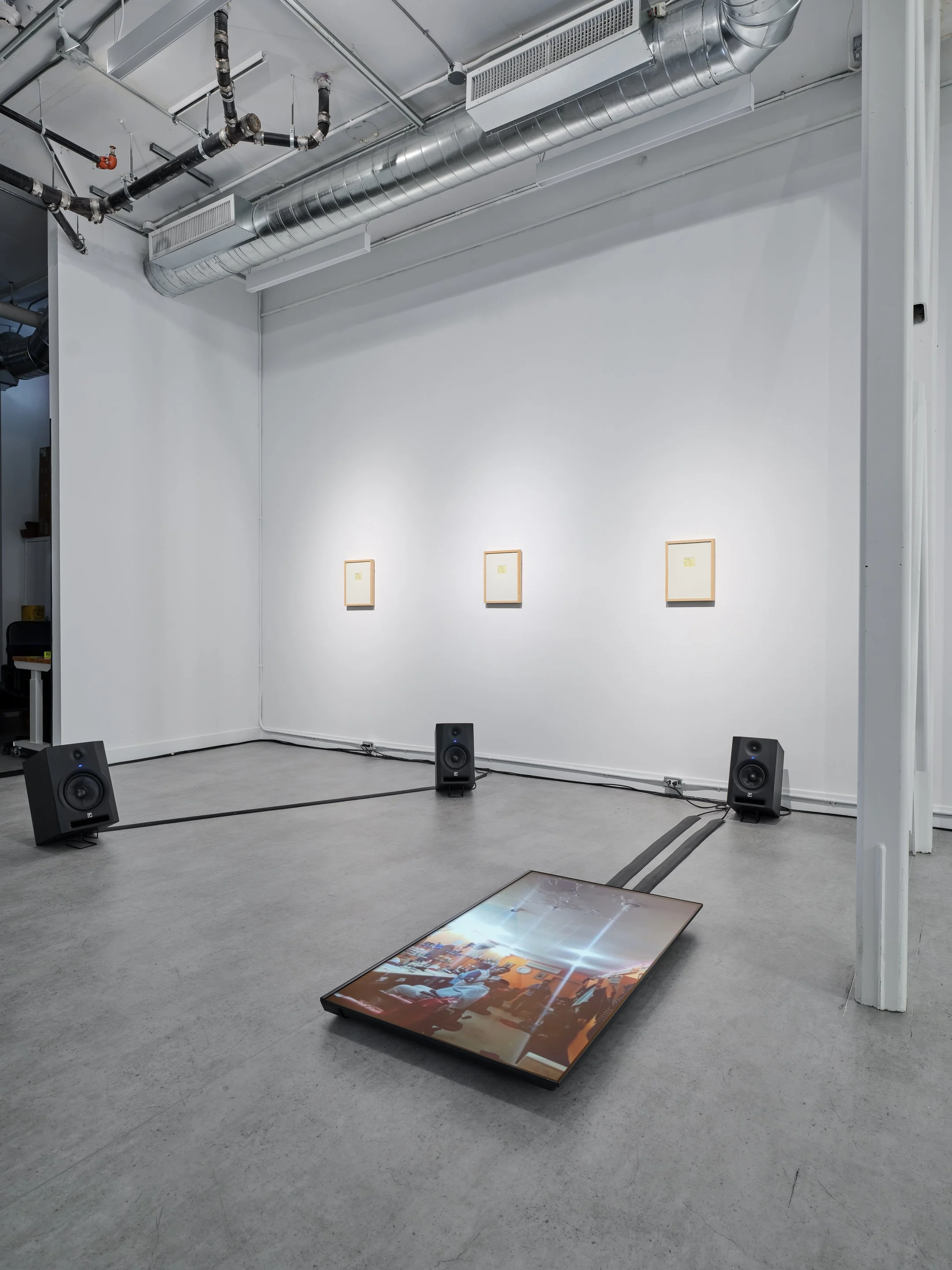  Dana Qaddah,  Hawqala , 2022, 8–channel audio, looping video, 45 minutes. 