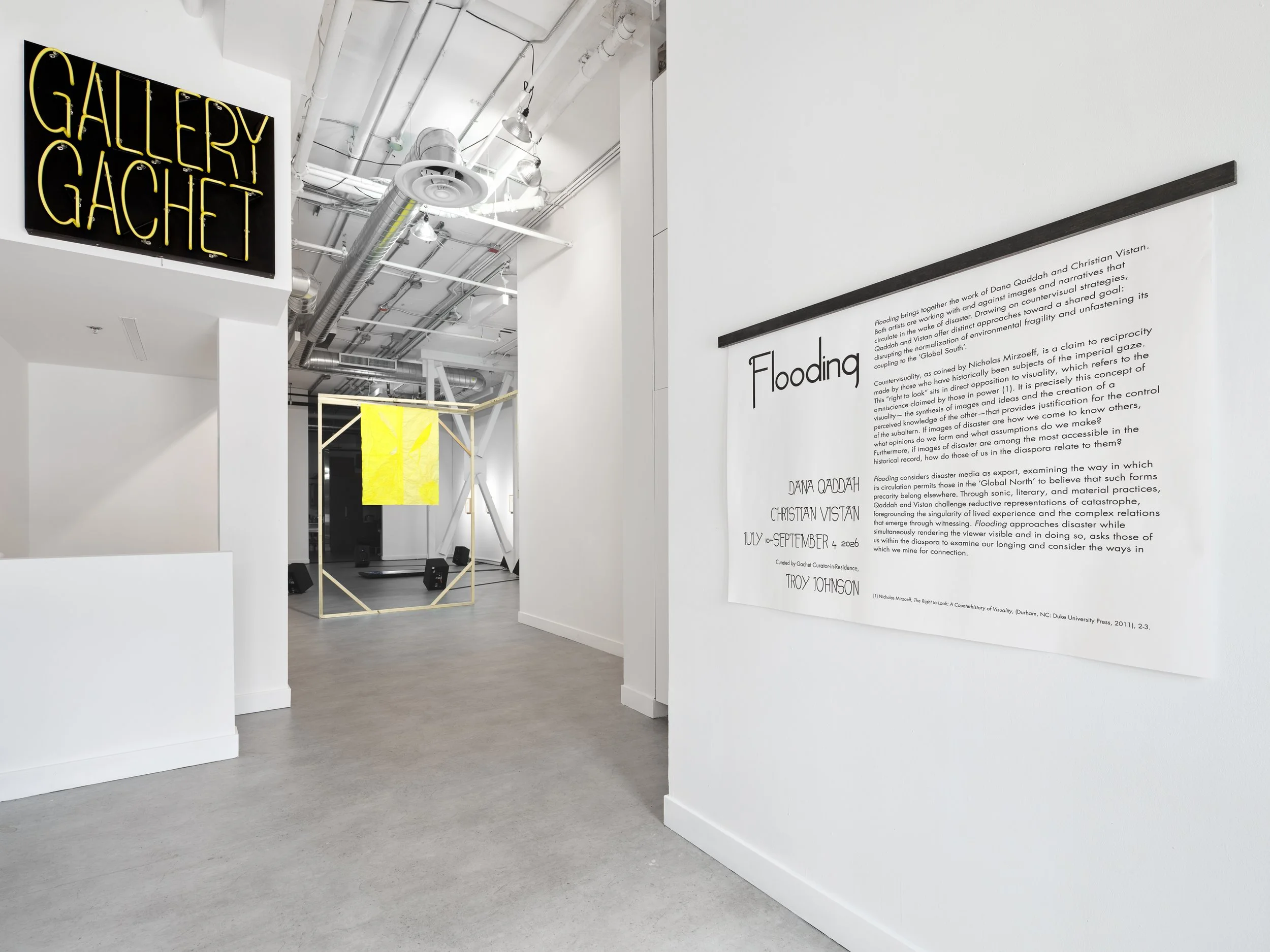  Installation view,  Flooding , Gallery Gachet, 2026. 