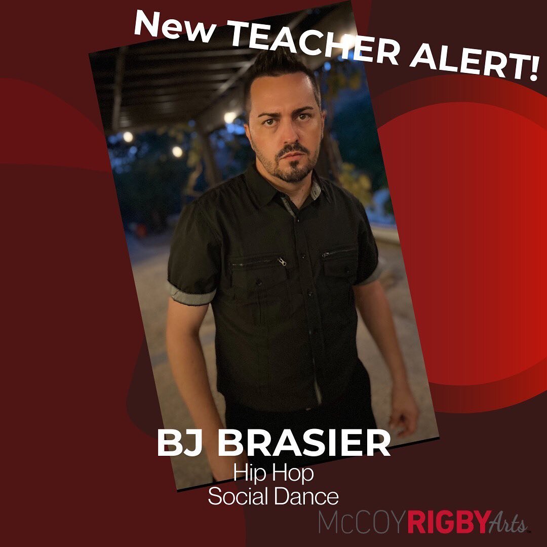 Please welcome to McCoy Rigby Arts:⁣
⁣
BJ BRASIER⁣
Hip-Hop &amp; Social Dancing