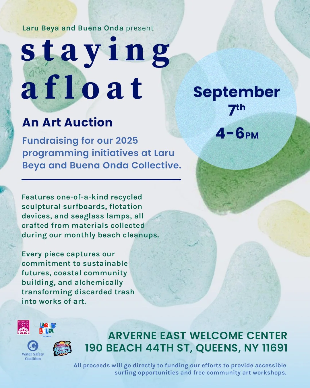 Laru Beya and Buena Onda present Staying Afloat - An Art Auction event on September 7, 2024 from 4pm - 6pm