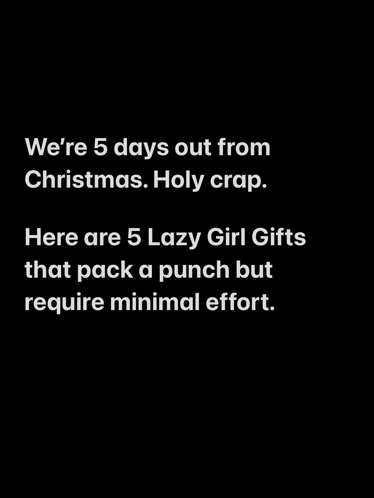 Happy Holidays to my Lazy Girls, Guys, Gays, and Theys!  Here&rsquo;s your treat for Lazy Girl Advent Day 20! 🥰🫶🏽

#christmas #giftguide