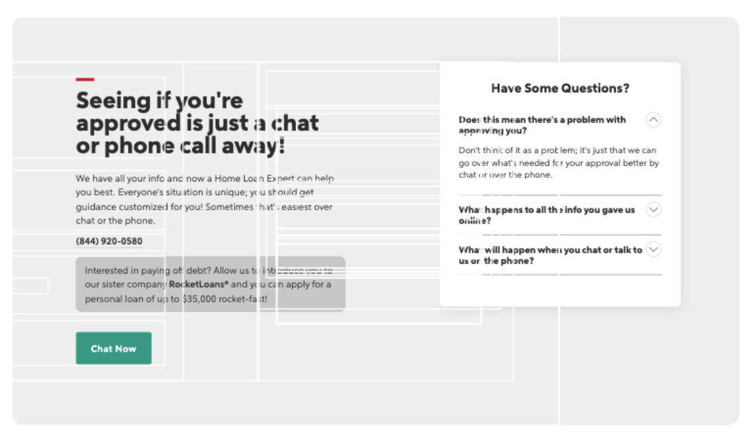I grabbed this screenshot of the existing Rocket Mortgage pit stop from SessionCam while I was examining the clickable zones.