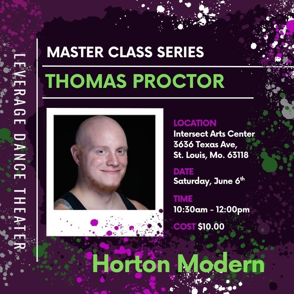 Join us for our final Master Class of the season on Sat. June 6th with @siodhachan.o.siuleabhain_42. Closing out the series this season with a Horton Modern class. 

📍 @intersectartscenter 3636 Texas Ave.
💲 $10
Email us with any questions: staff@lv