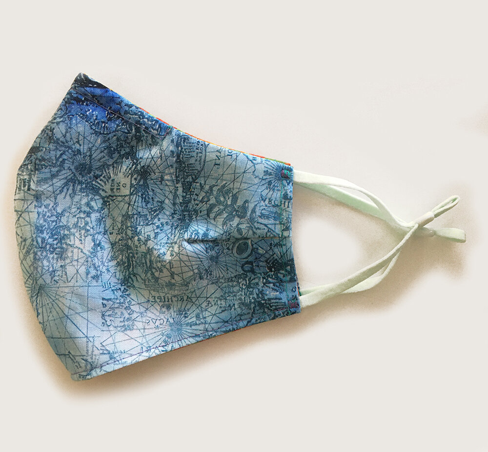 Nautical Map Blue