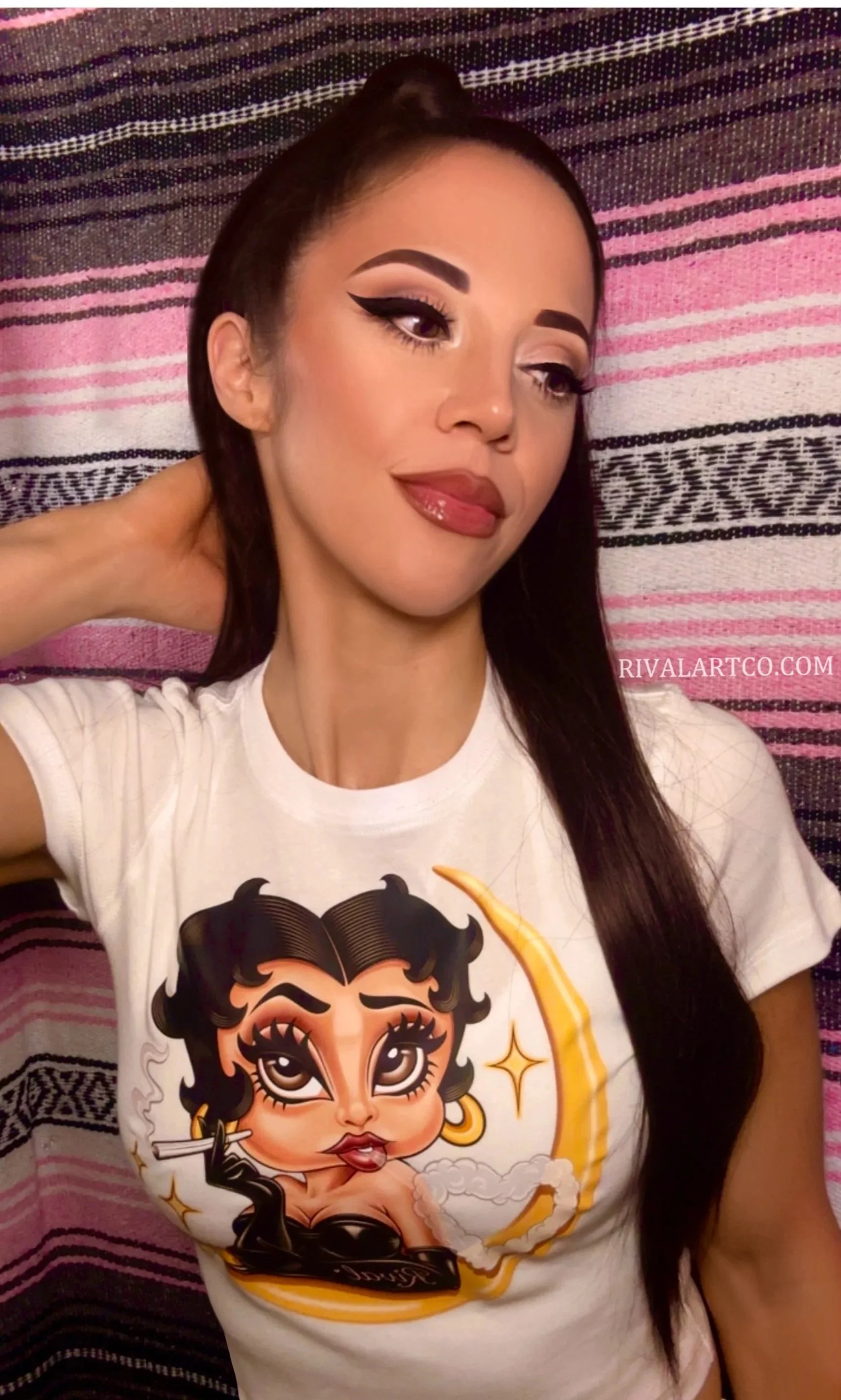 Over The Moon White Crop T-Shirt