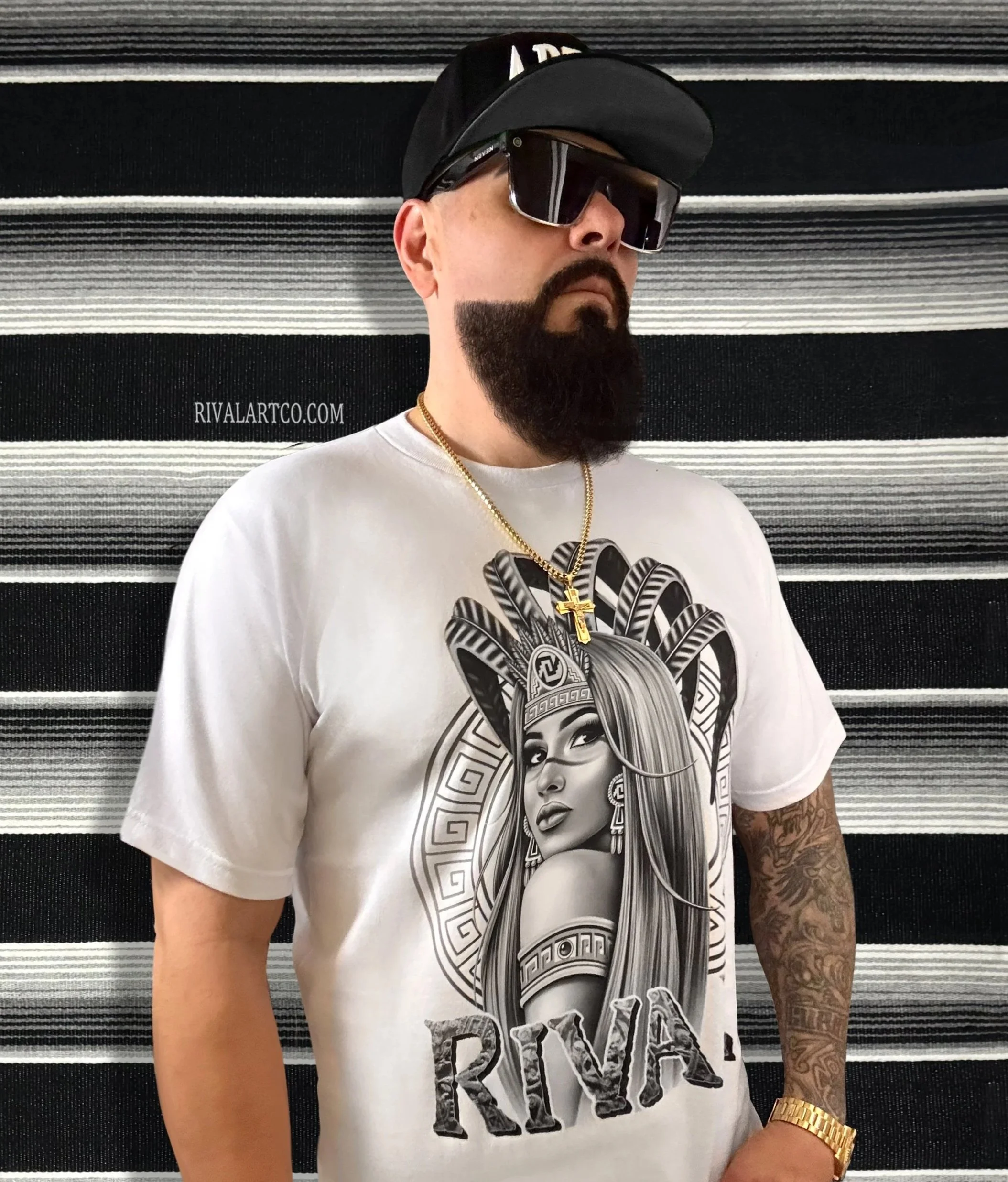 Azteca Poderosa White T-Shirt