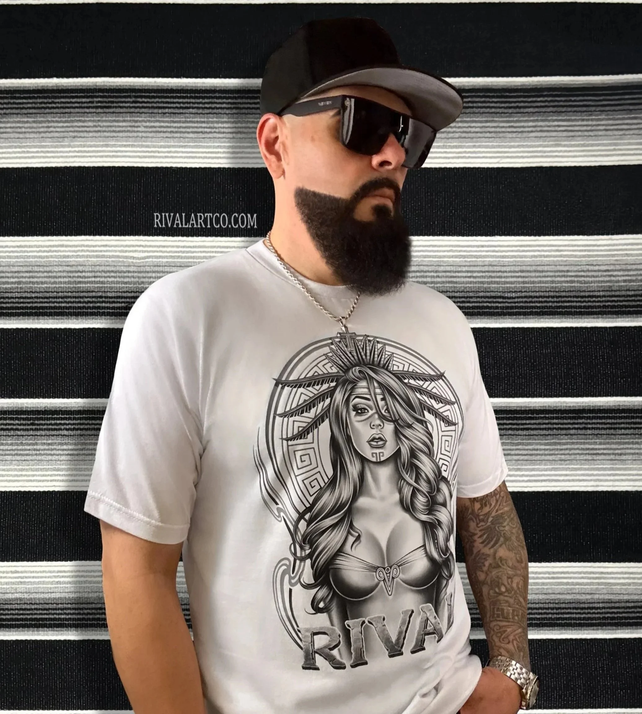 Azteca Valiente White T-Shirt