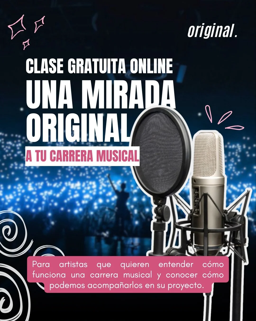 Si sientes que est&aacute;s haciendo m&uacute;sica, pero no tienes tan claro c&oacute;mo se construye una carrera&hellip; esto es para ti. 🧭

Creamos una clase gratuita para darte una primera mirada a la industria musical:
c&oacute;mo funciona, qu&e