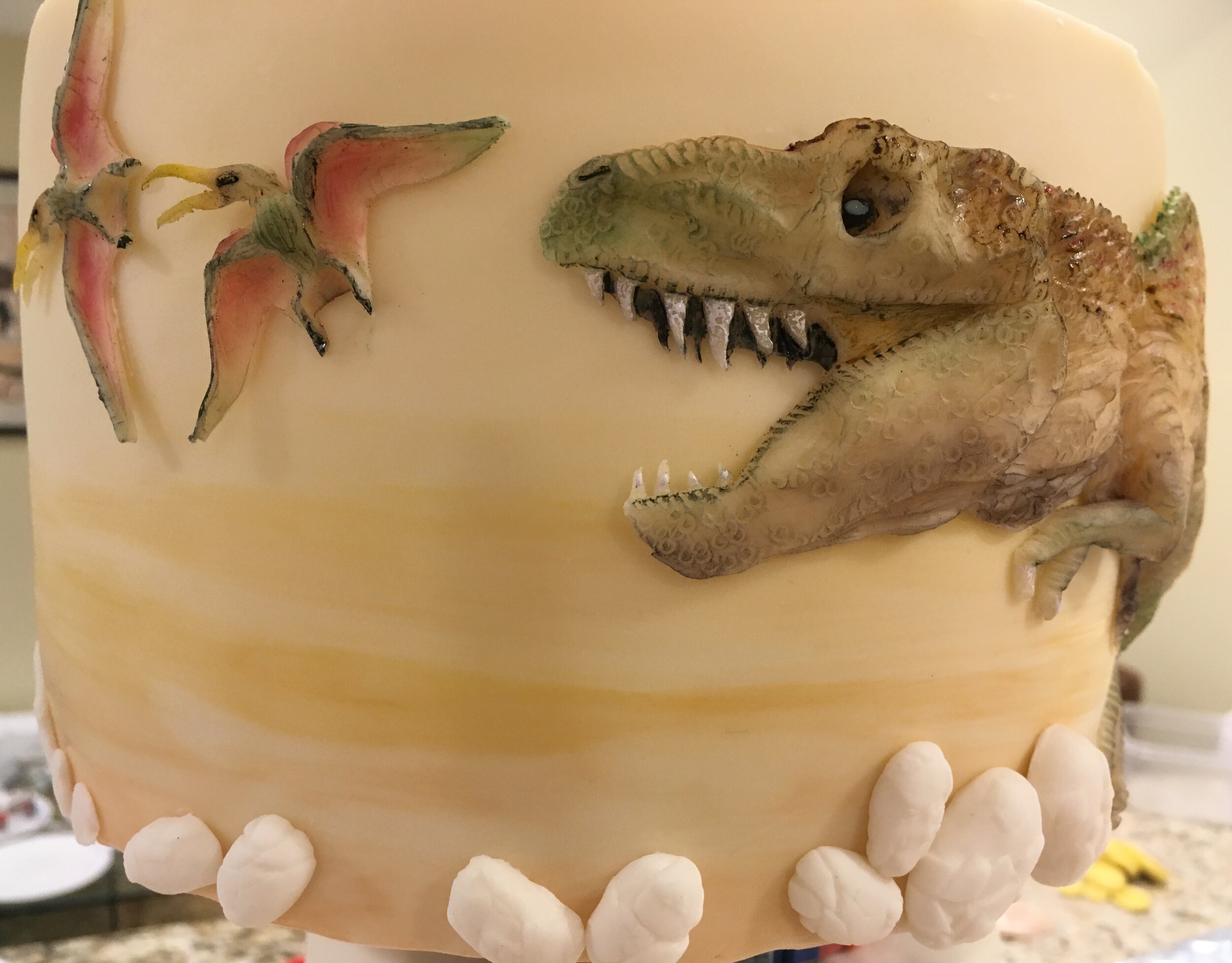 Dinosaur Edible Cake Bands Ribbon Cake side strips Icing or Wafer 