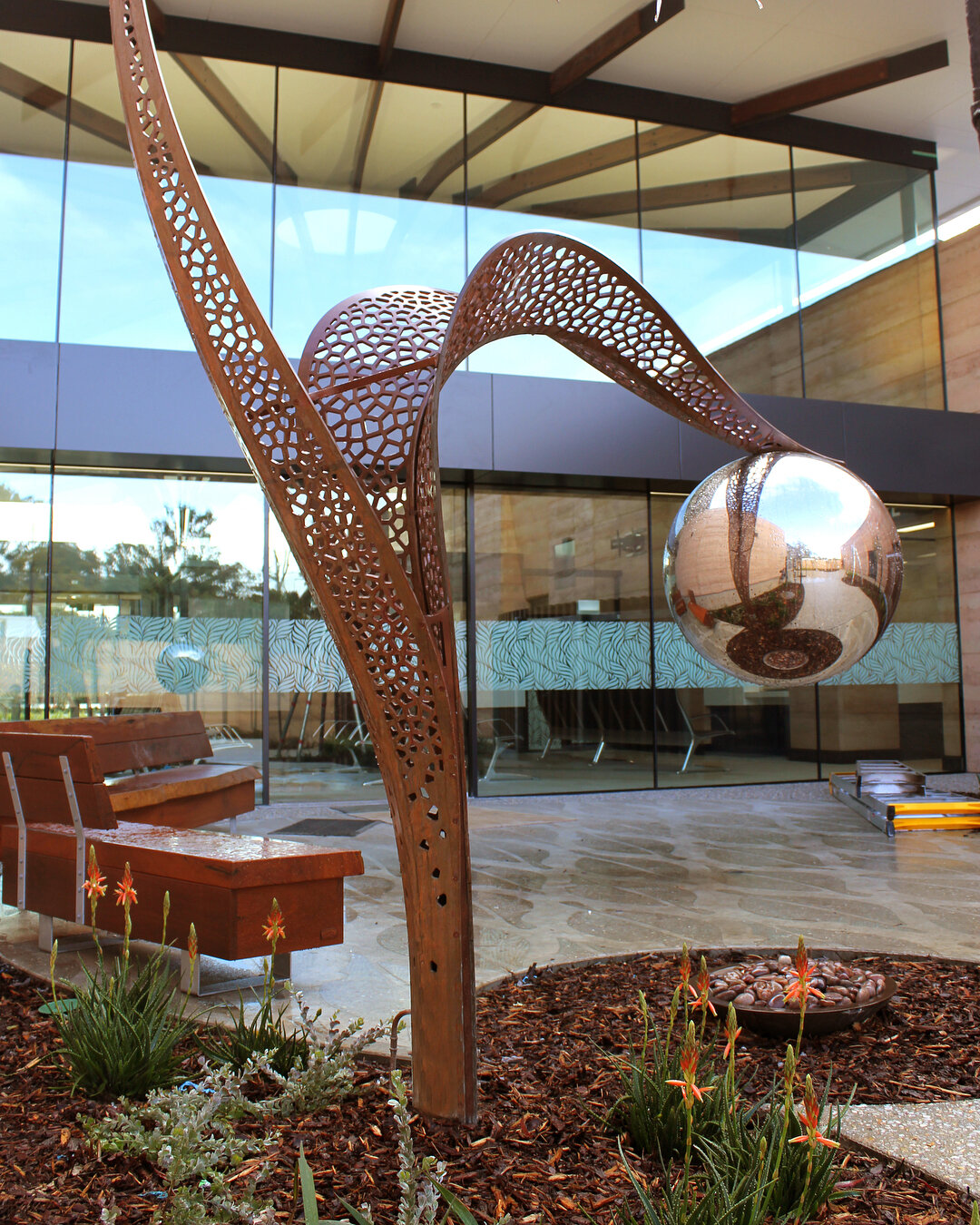 This week the new Warren Health Campus opened in Manjimup, WA. I&rsquo;m happy to share the first of two freestanding sculptures @adamcruickshankdesignermaker and I created for the new complex. Moments Suspended, 2018. Copper, polished Stainless Stee