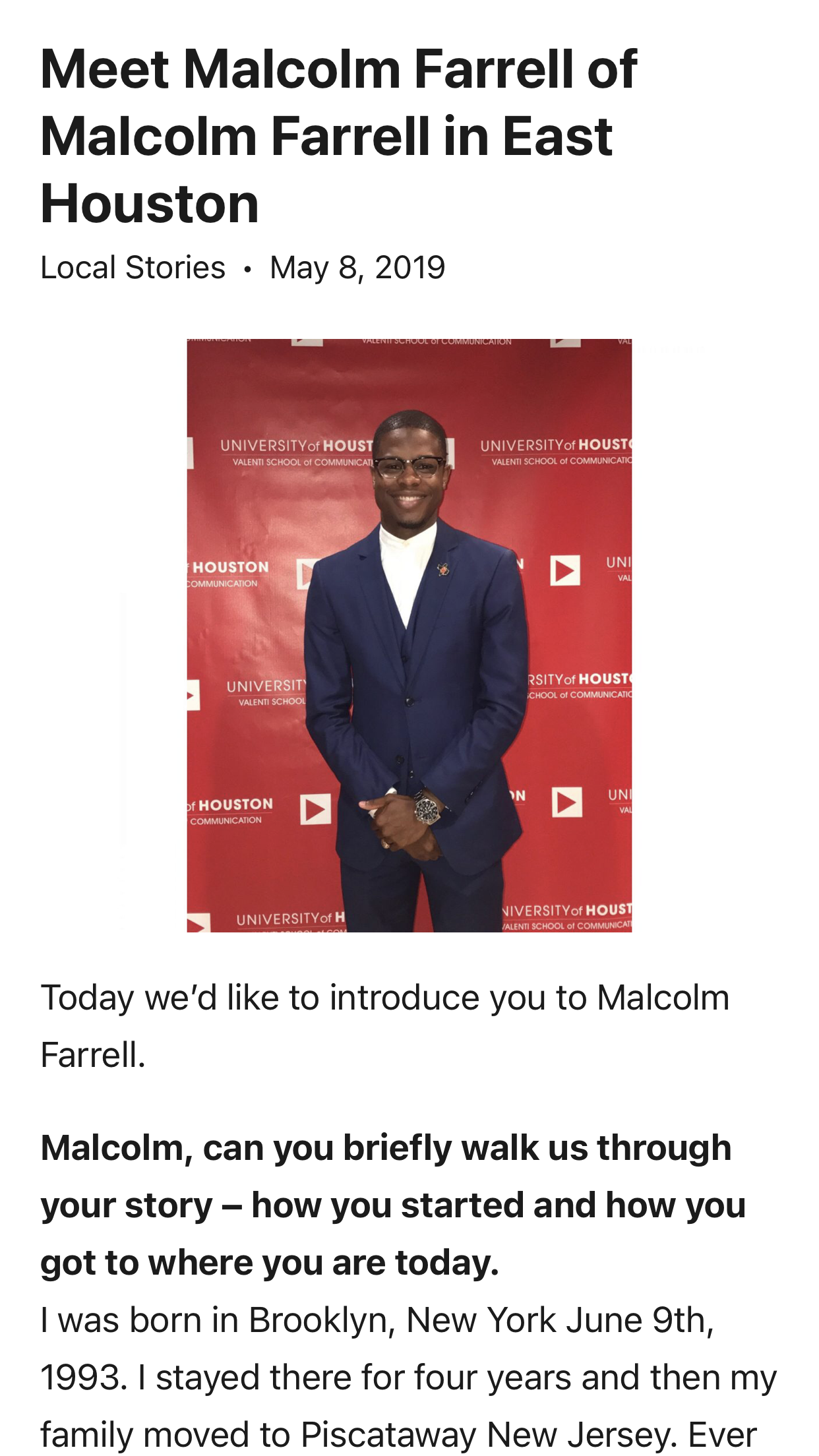 Malcolm Farrell | Voyage Houston 