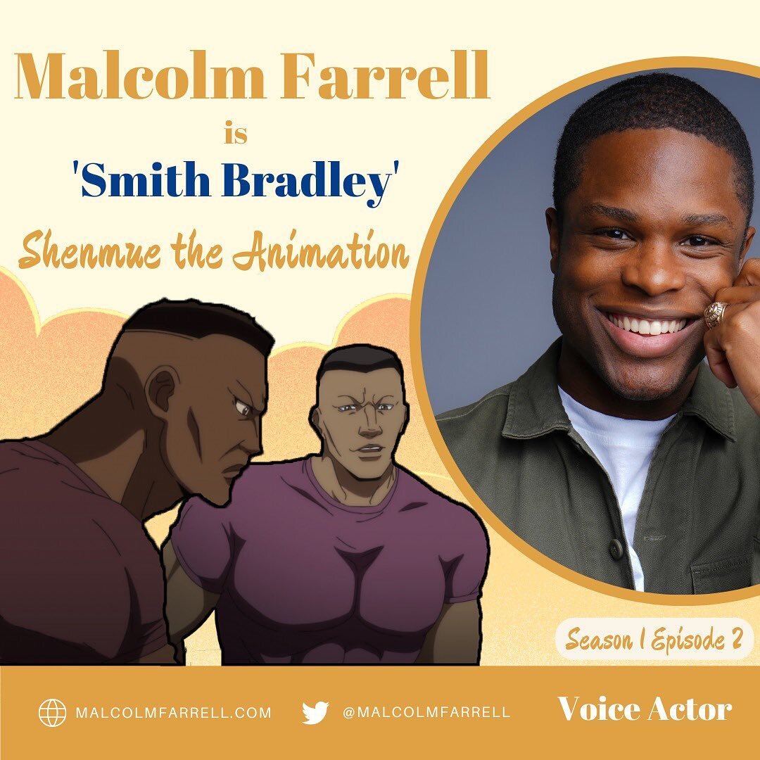 I am happy to announce that I am officially apart of the anime world! 👊🏾🥷🏾💥. I voice the character of '𝐒𝐦𝐢𝐭𝐡 𝐁𝐫𝐚𝐝𝐥𝐞𝐲' in @shenmueanime this season! ⁣⁣⁣
⁣⁣⁣
You can watch it on @adultswim , @crunchyroll , @hulu , @youtube , and @sling