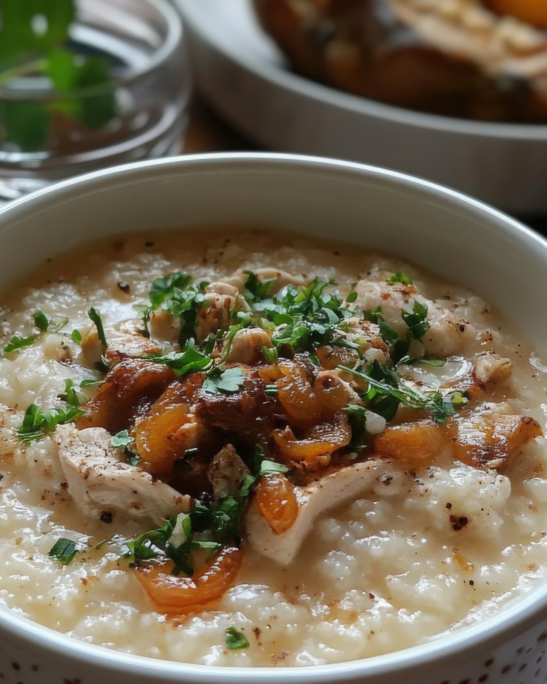 Ginger Chicken Broth + Congee