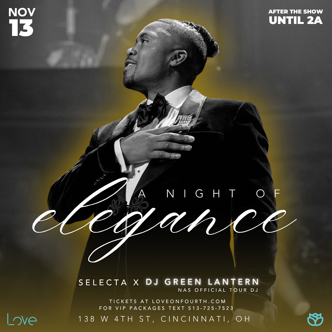 I&rsquo;ve never rocked in Cincy! Or is it the Natti? But no time like the present &amp; I get to play alongside my brother (&amp; Nas&rsquo; tour DJ) @djgreenlantern. Ooh wee! Tomorrow night (11/13) @loveonfourth directly after the second of two bac