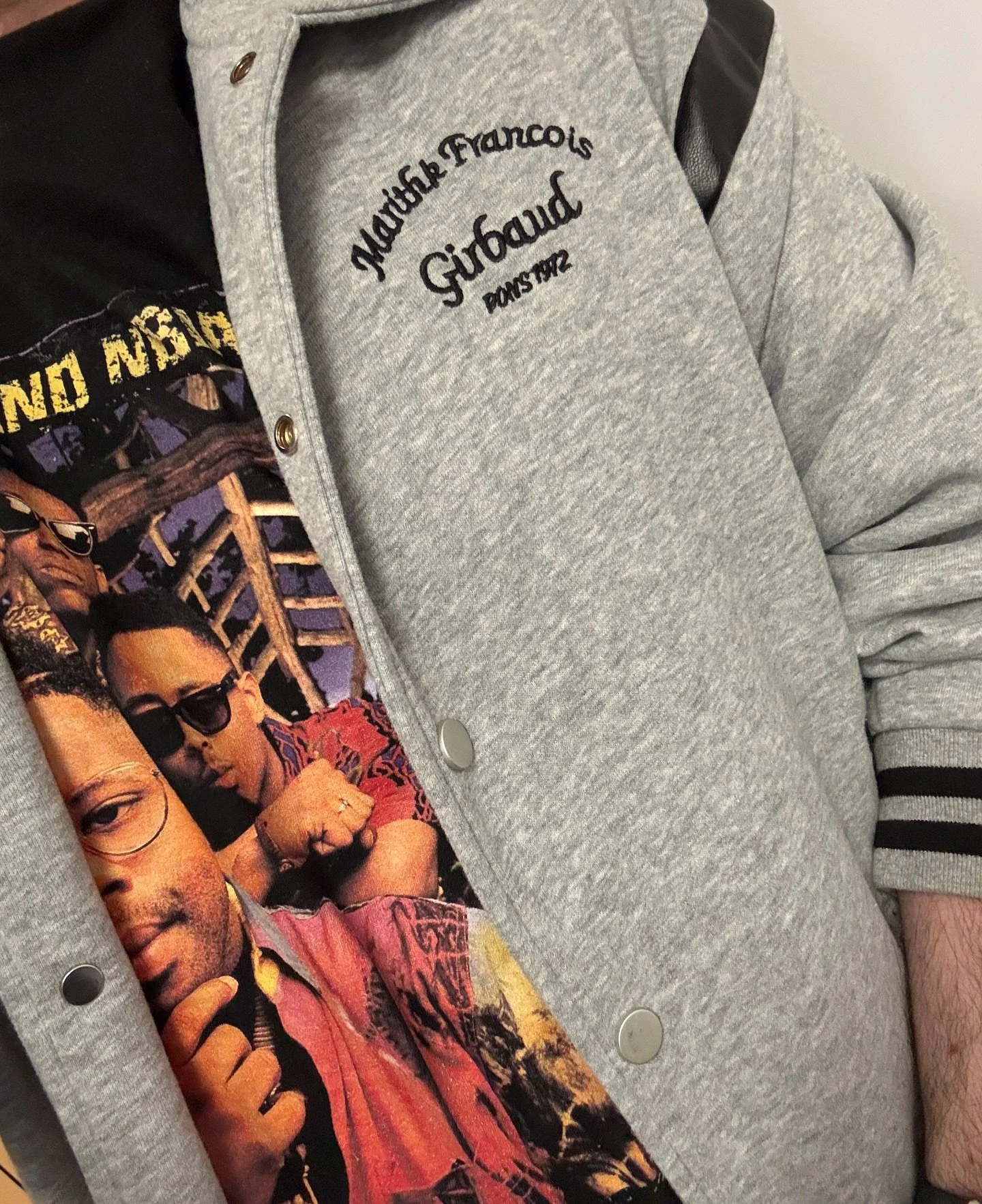 How about this for a $3 thrift shop find? I used to rock those Girbaud X-Pockets hard body! With the shirt tucked in just right so one could floss the white tag on the fly. Never had a jacket back then. So glad to add to the modern day ensemble. How 