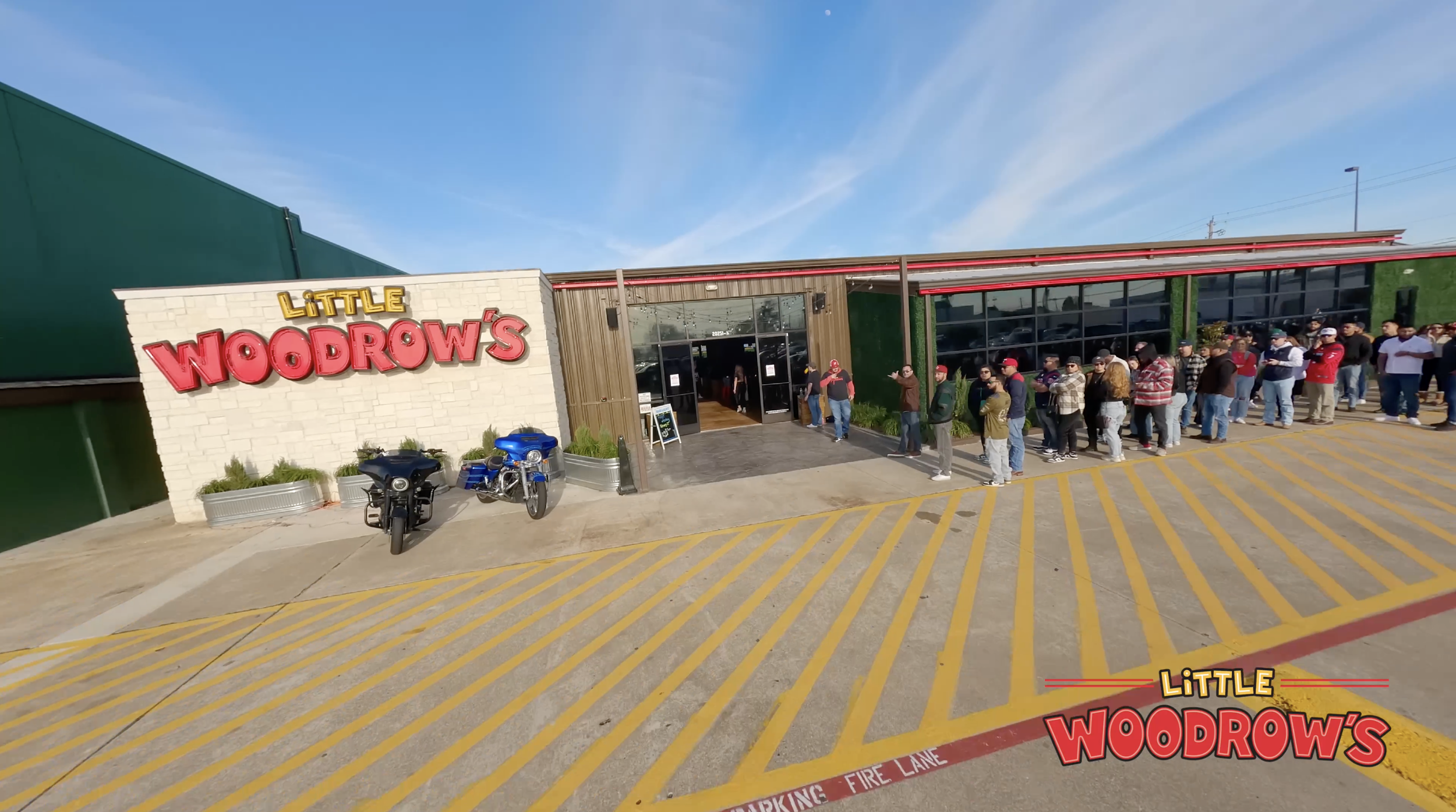 FPV drone flythrough inside Little Woodrow’s in Webster, Texas.