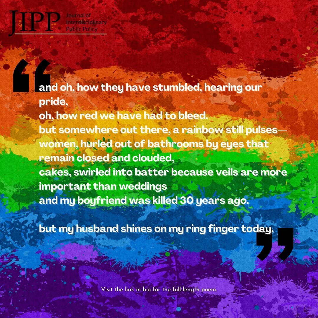 As Pride Month comes to a close, celebrate by reading Jasmine&rsquo;s striking poem on the LGBTQ+ experience 🏳️&zwj;🌈. Click the link in bio to read this poem and nine other wonderful student works in our recently published 10 issue anthology!

The