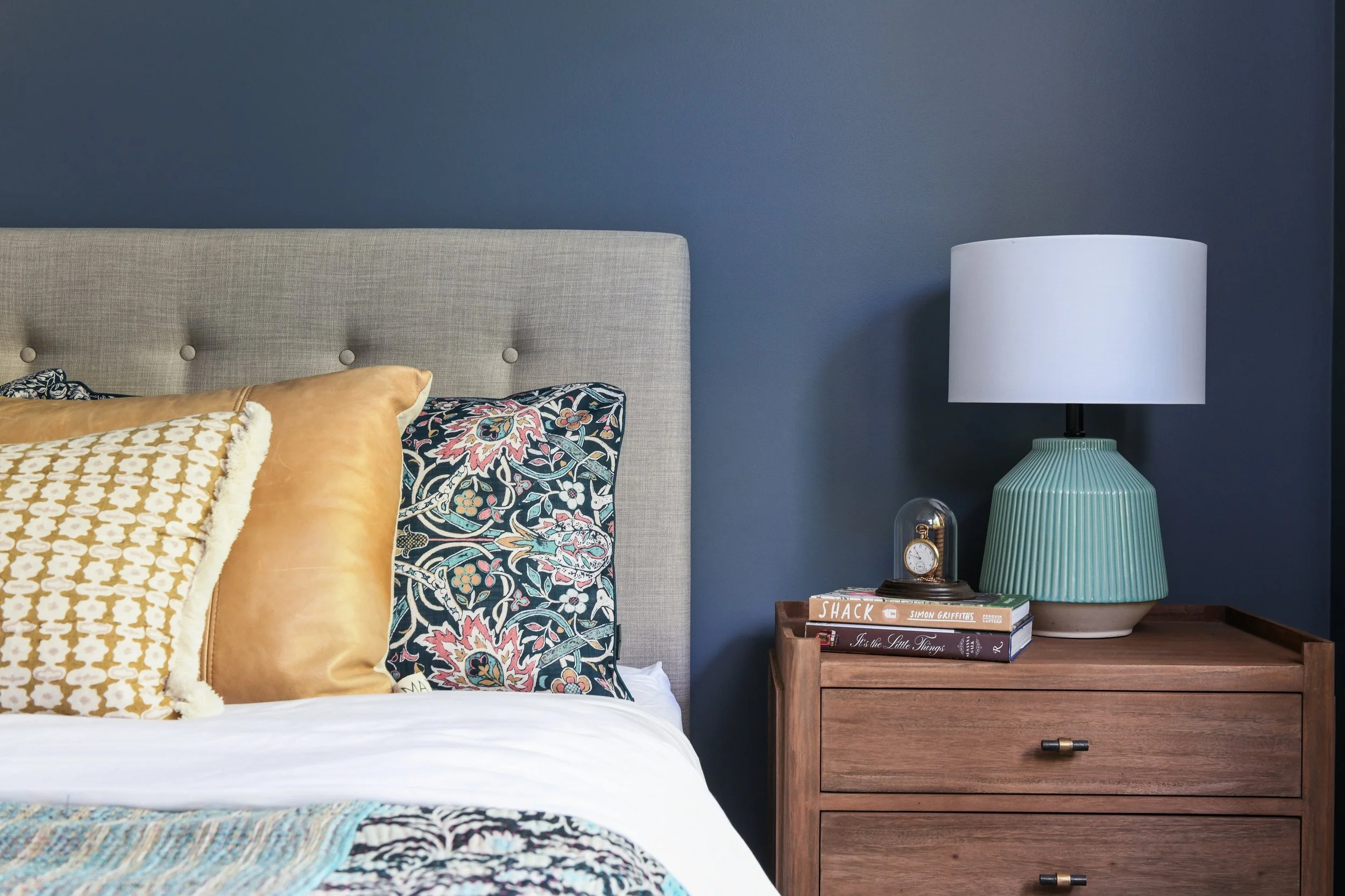 Blue Mountains deep blue bedroom