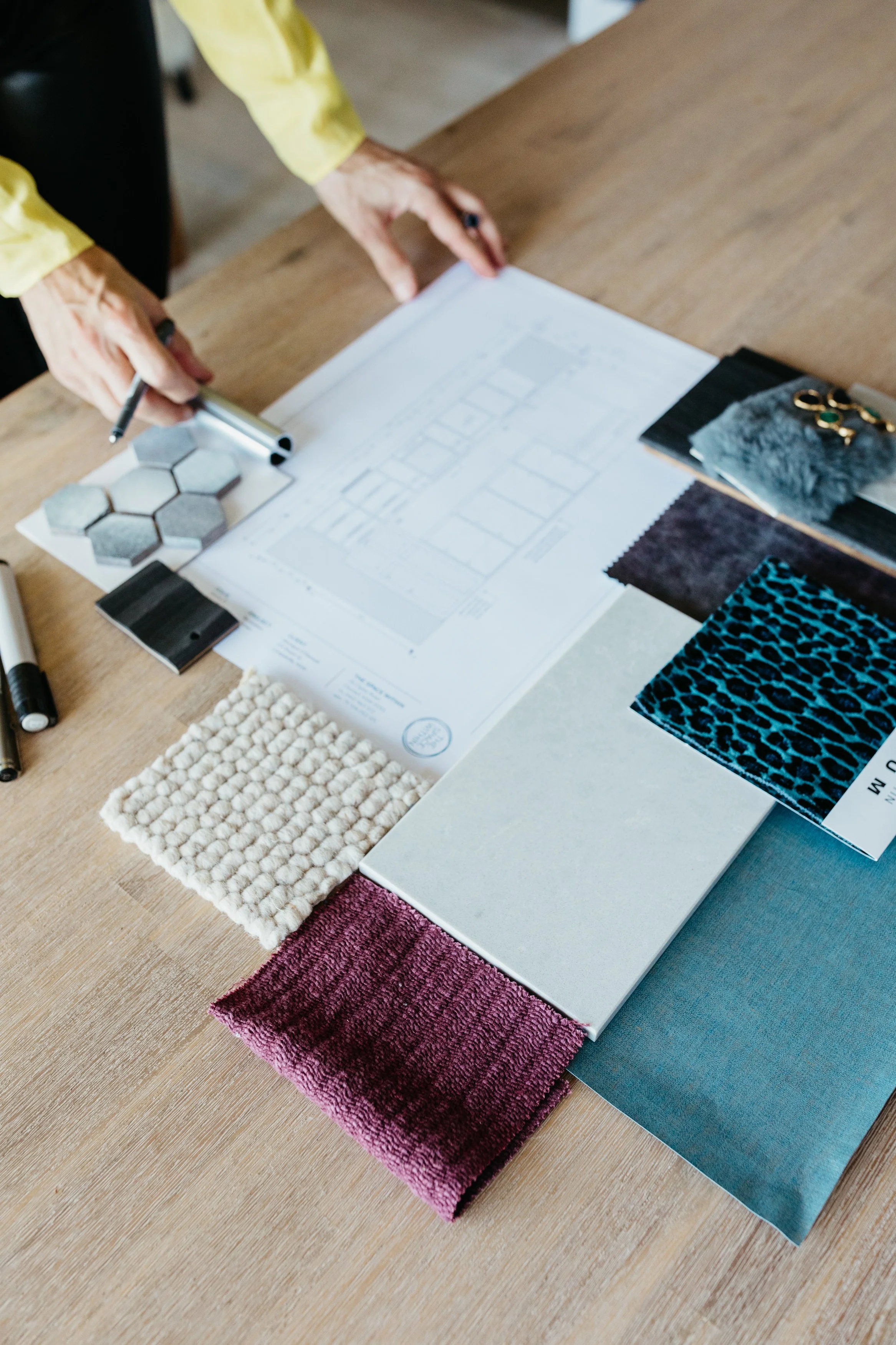 Interior design flat lay northern beaches