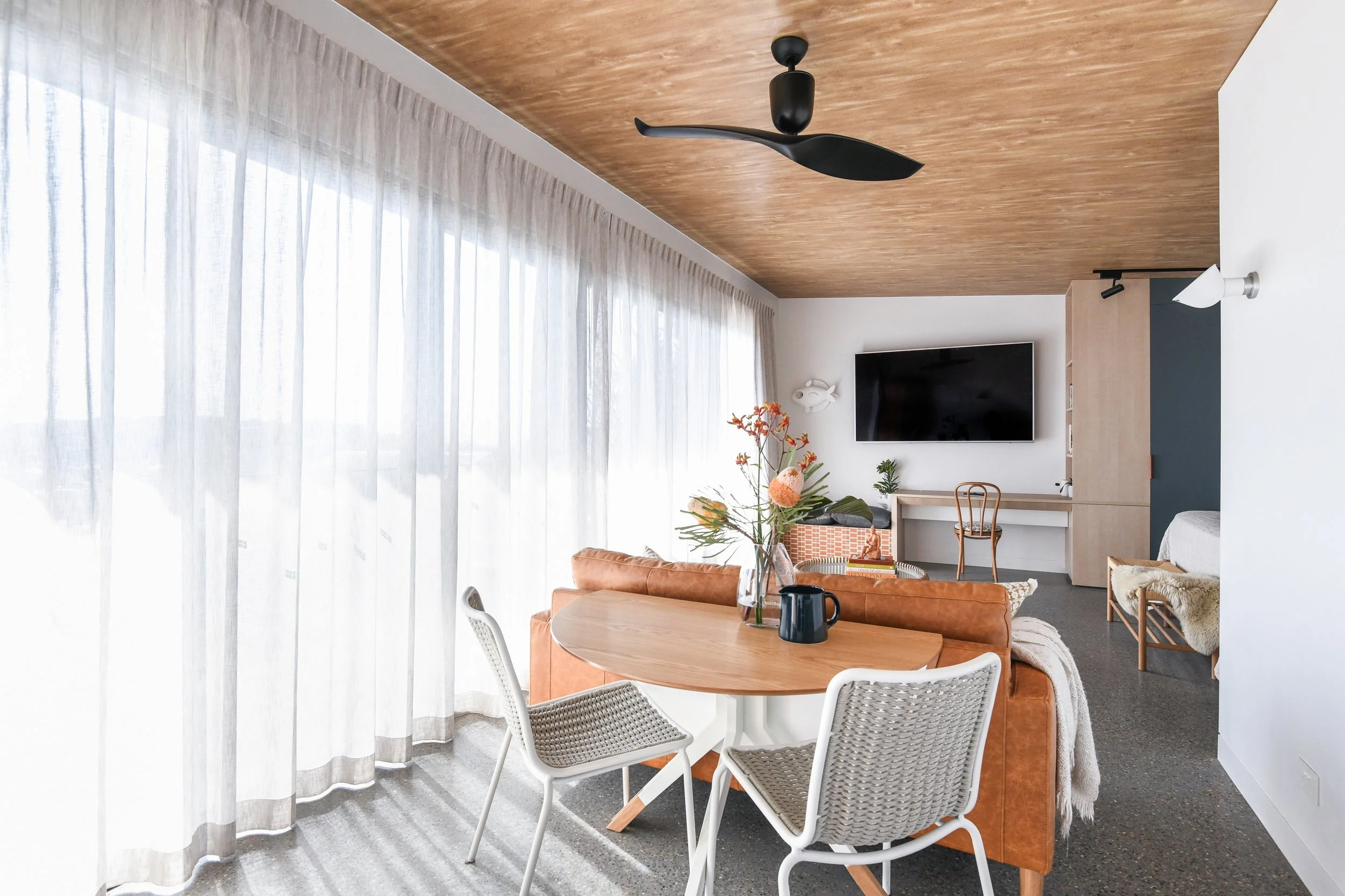 Built in desk in a granny flat