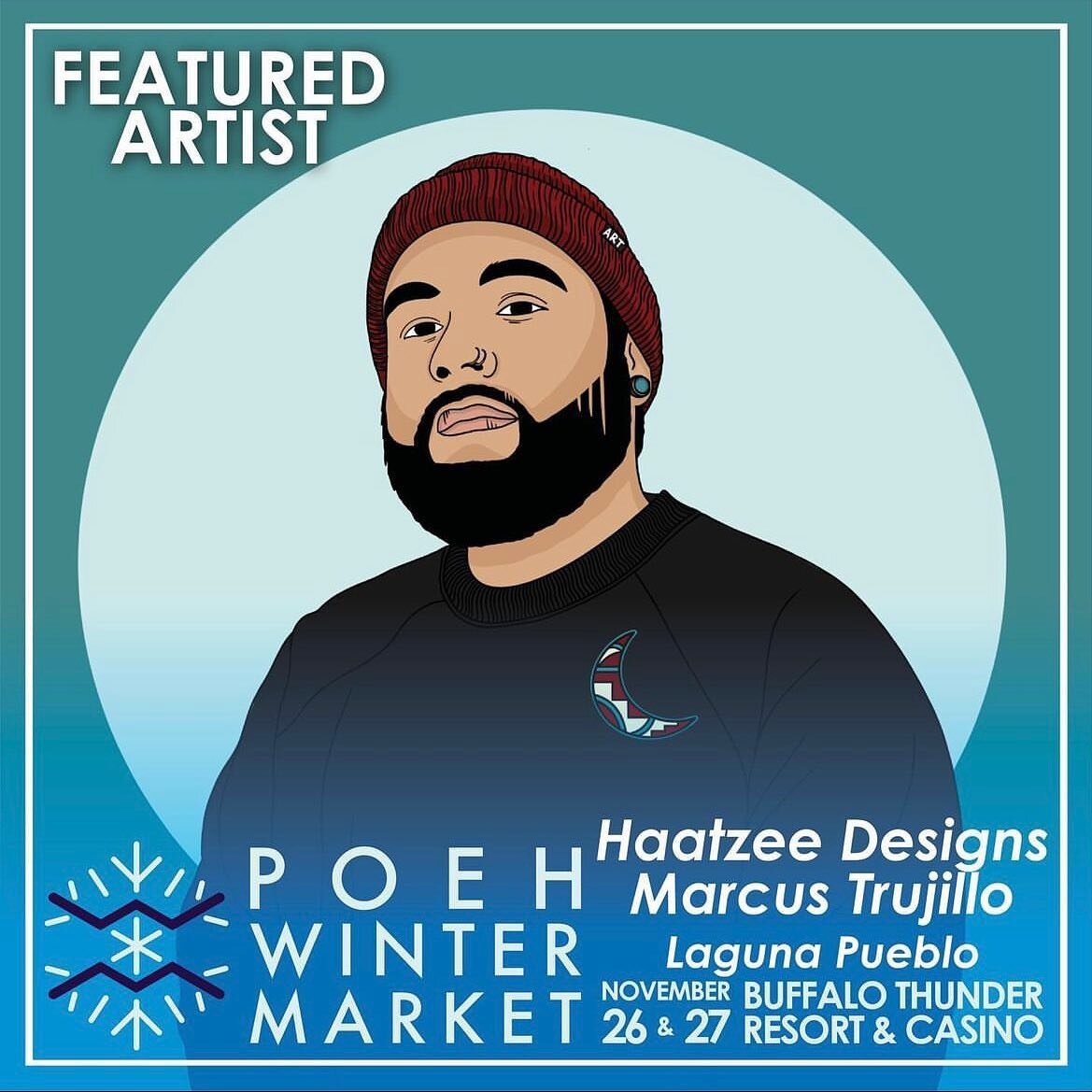 I&rsquo;ll be set up at @buffalothunderresort for the Poeh Winter Market hosted by @poehculturalcenter tomorrow and Sunday! 

Come out &amp; support 120+ Indigenous artists who will be set up for this event ✨ new prints and stickers will be available