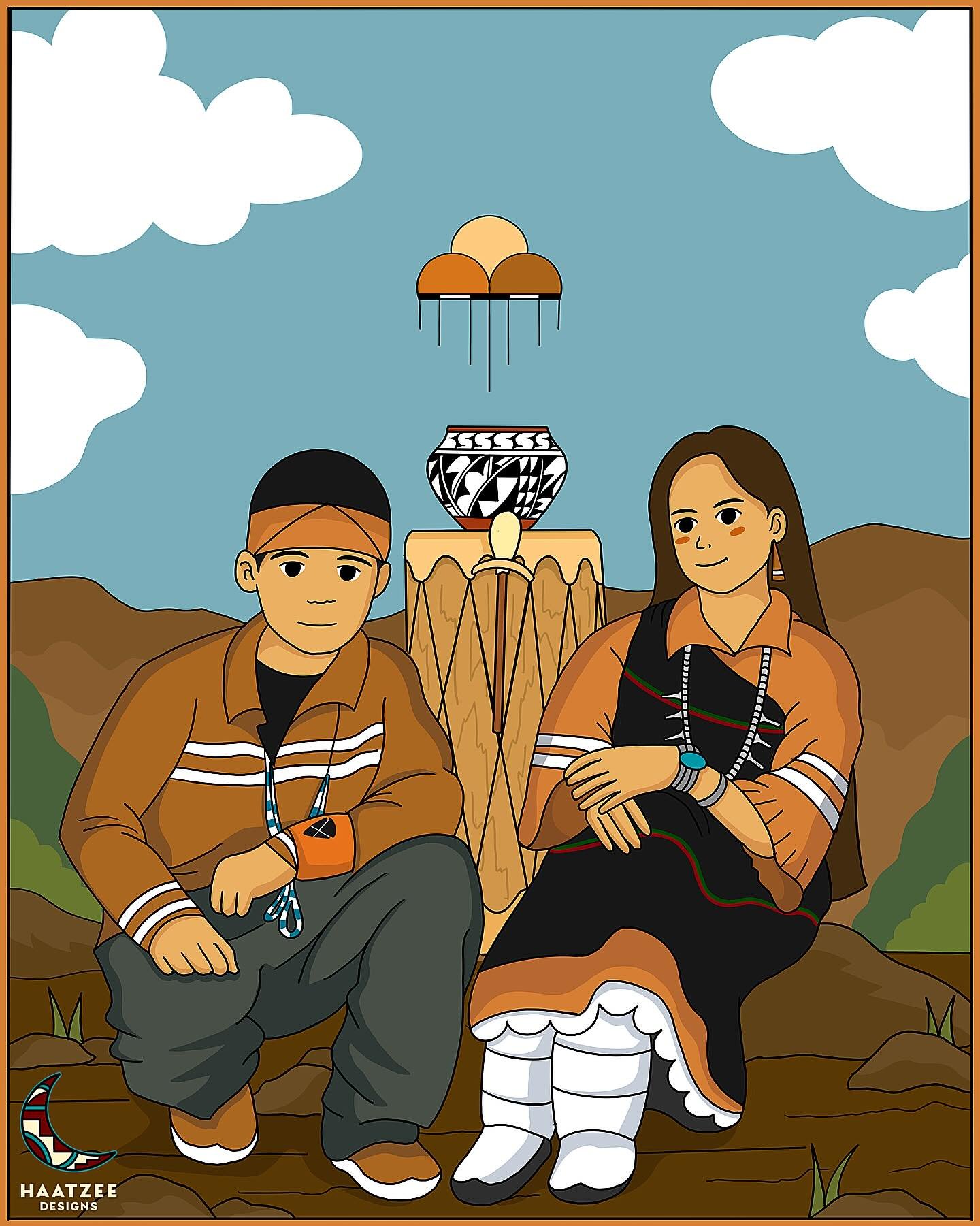 S T U D I O  G H I B L I 🍥

Day 15 of #ndnartober2025 

Did my absolute best to recreate an old photo of my sister and I when we were kids, but in STUDIO GHIBLI style! 

Second slide is the reference photo where I drew exact inspo of posture. I thin