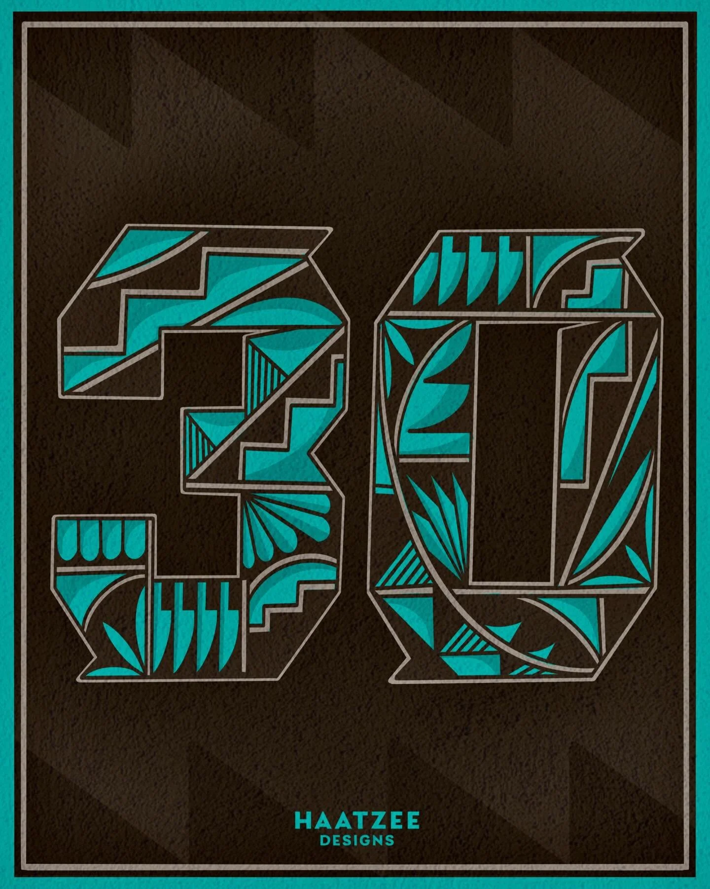 T H I R T Y  Y E A R S 

Celebrating 30 years of life. Grateful for community &amp; creativity. Sending strength &amp;&amp; blessings to all 🖤 

📸: @champagnezaddy2011 | @m_endwarrior 

#haatzeedesigns #graphicdesign #illustration #dirtythirty #art