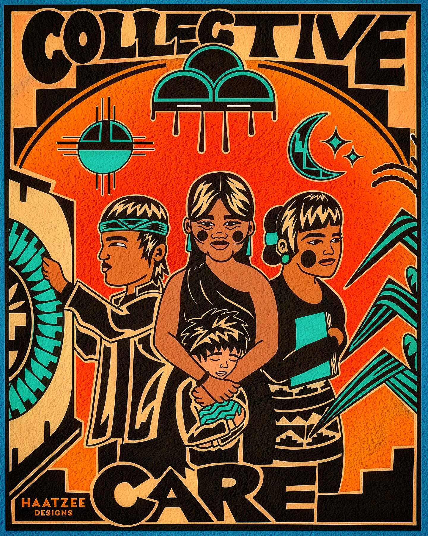 C O L L E C T I V E  C A R E 🤎

Day 22 of #ndnartober2025 

Community over individualism! 
We take care of us 🤝🏽

&bull;
&bull;
&bull;
&bull;
#haatzeedesigns #graphicartist #graphic #graphicdesign #art #illustration #inktober #collectivecare @ndna