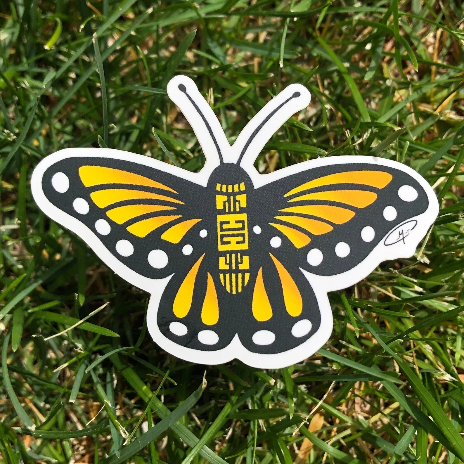 Yellow Butterfly Sticker