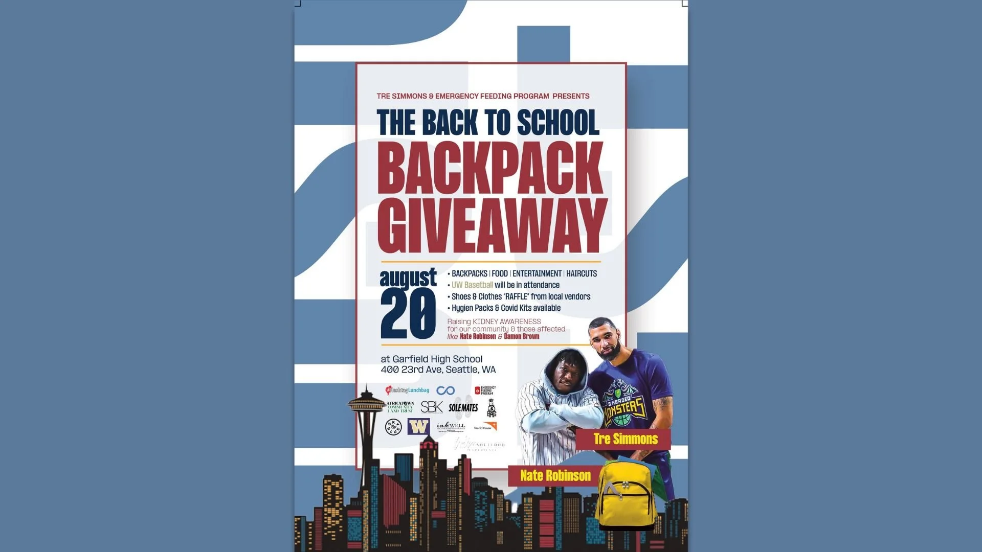 Back to School Backpack Giveaway set for August 20th
