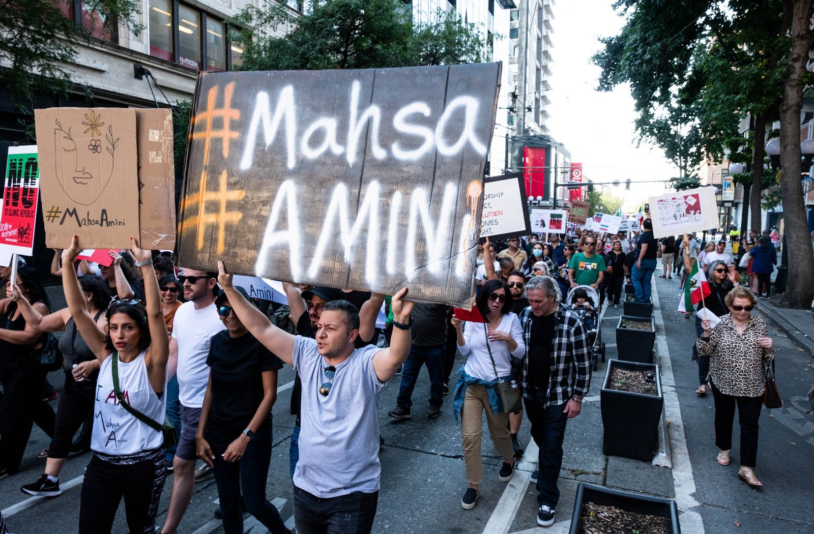 PHOTOS: Protest for Mahsa Amini &amp; Women’s Rights in Iran