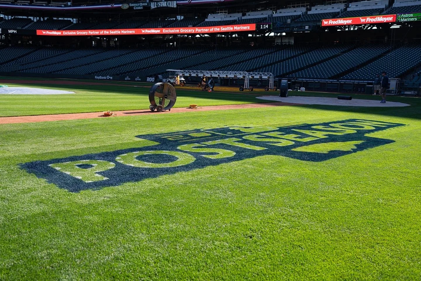 PHOTOS: T-Mobile Park preparations for postseason underway