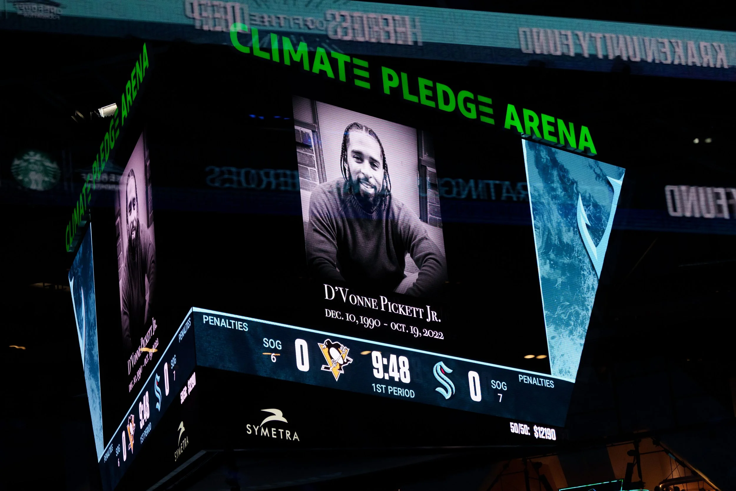PHOTOS: Kraken honor D’Vonne Pickett Jr. at Climate Pledge Arena