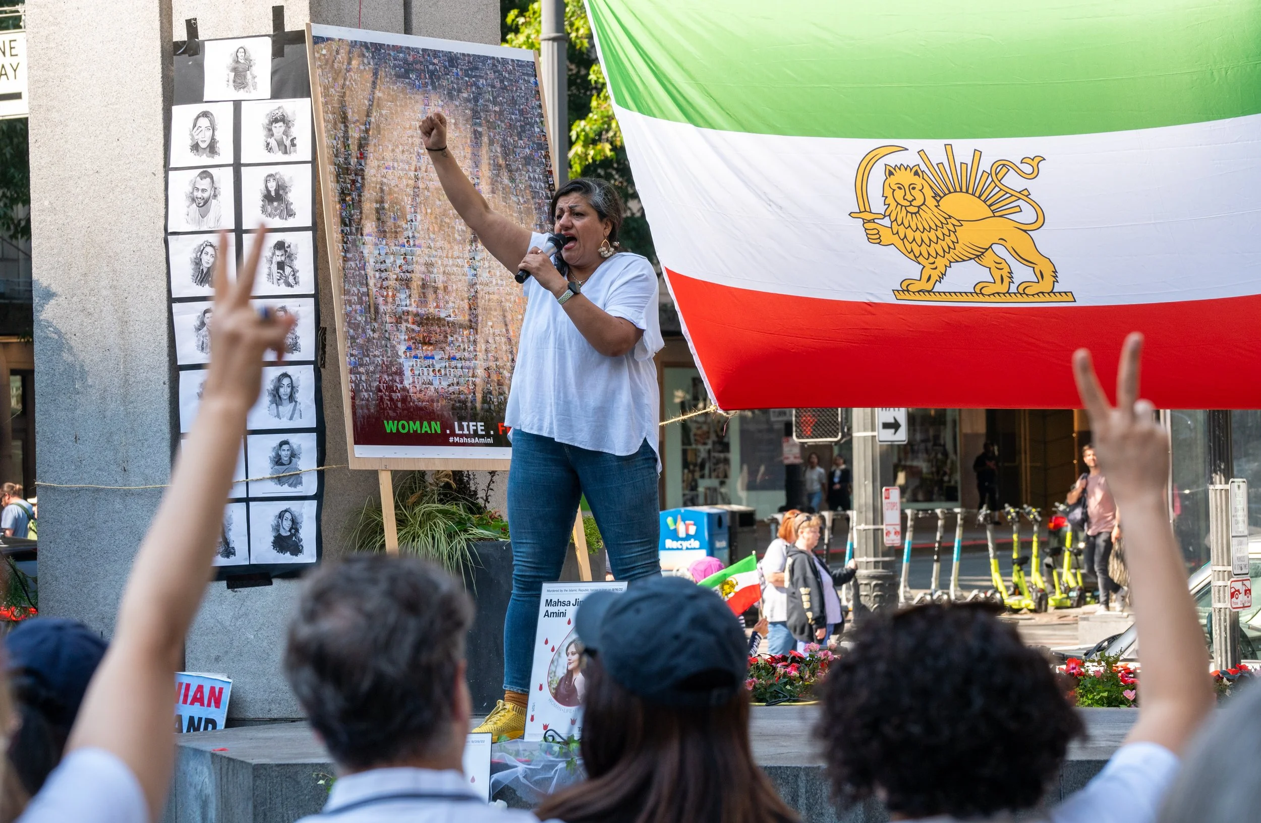 PHOTOS: Gathering At Westlake Park Marks One Year Anniversary of the Killing of Mahsa Amini in Iran