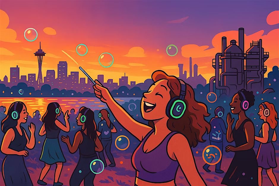 Sunset Silent Disco at Gas Works Park
