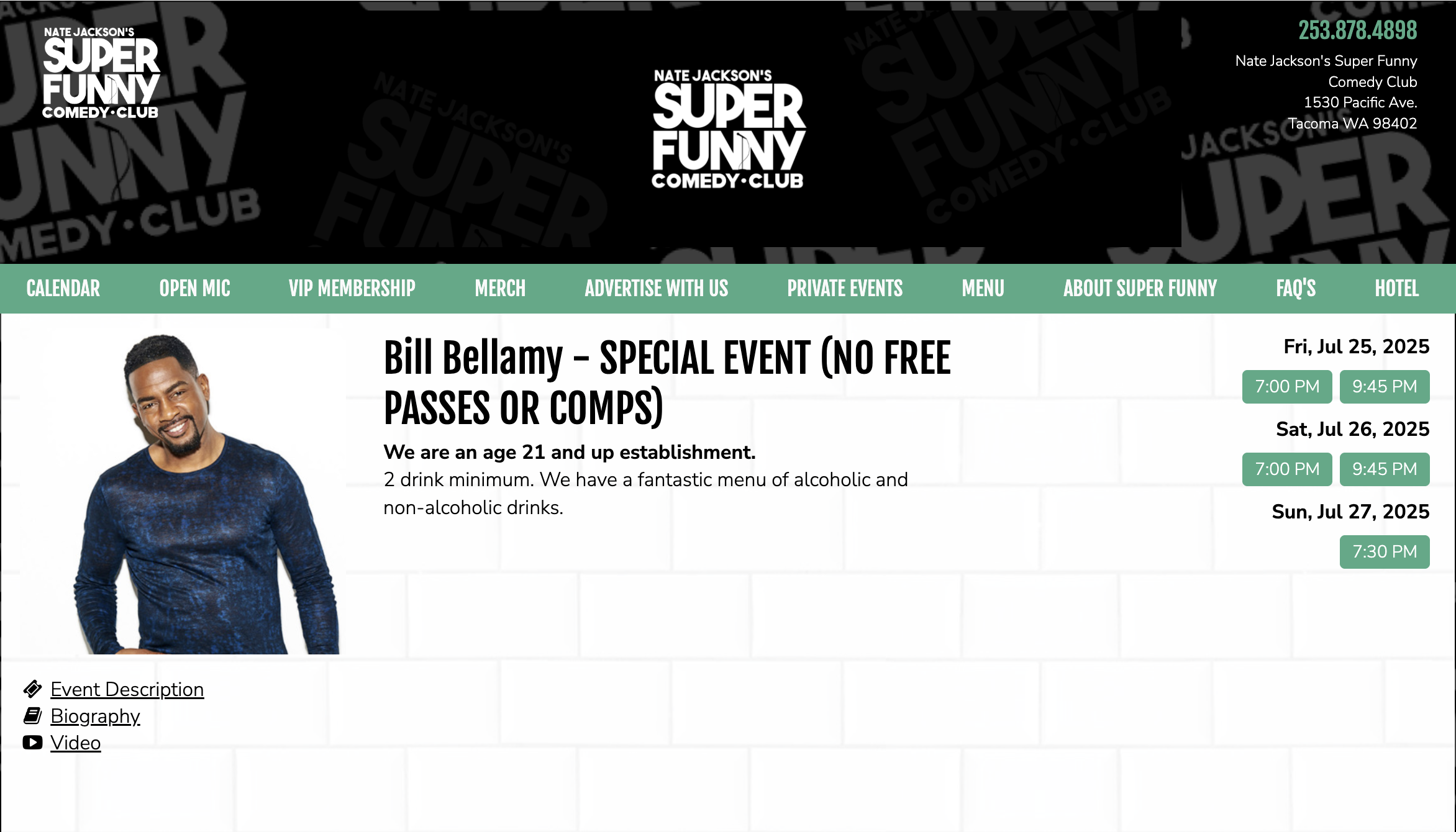 Bill Bellamy – Live at Nate Jackson’s Super Funny Comedy Club