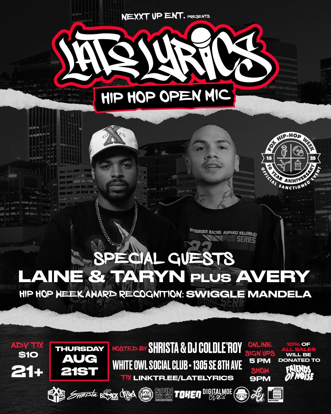 Late Lyrics: Hip Hop Open Mic