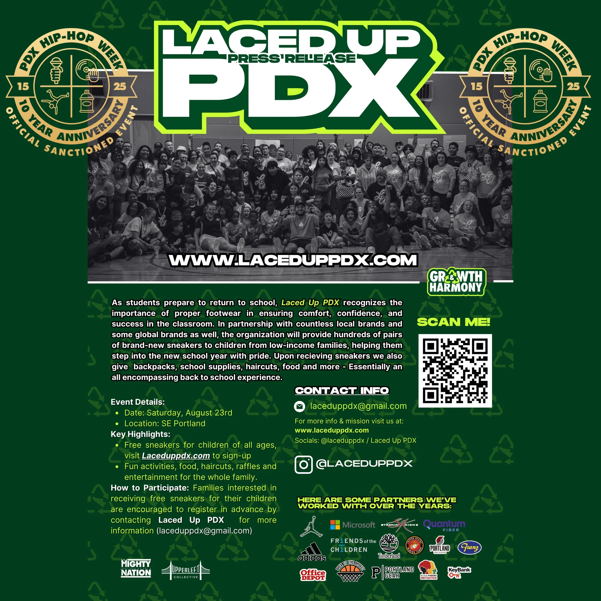 Laced Up PDX: Back-to-School Drive