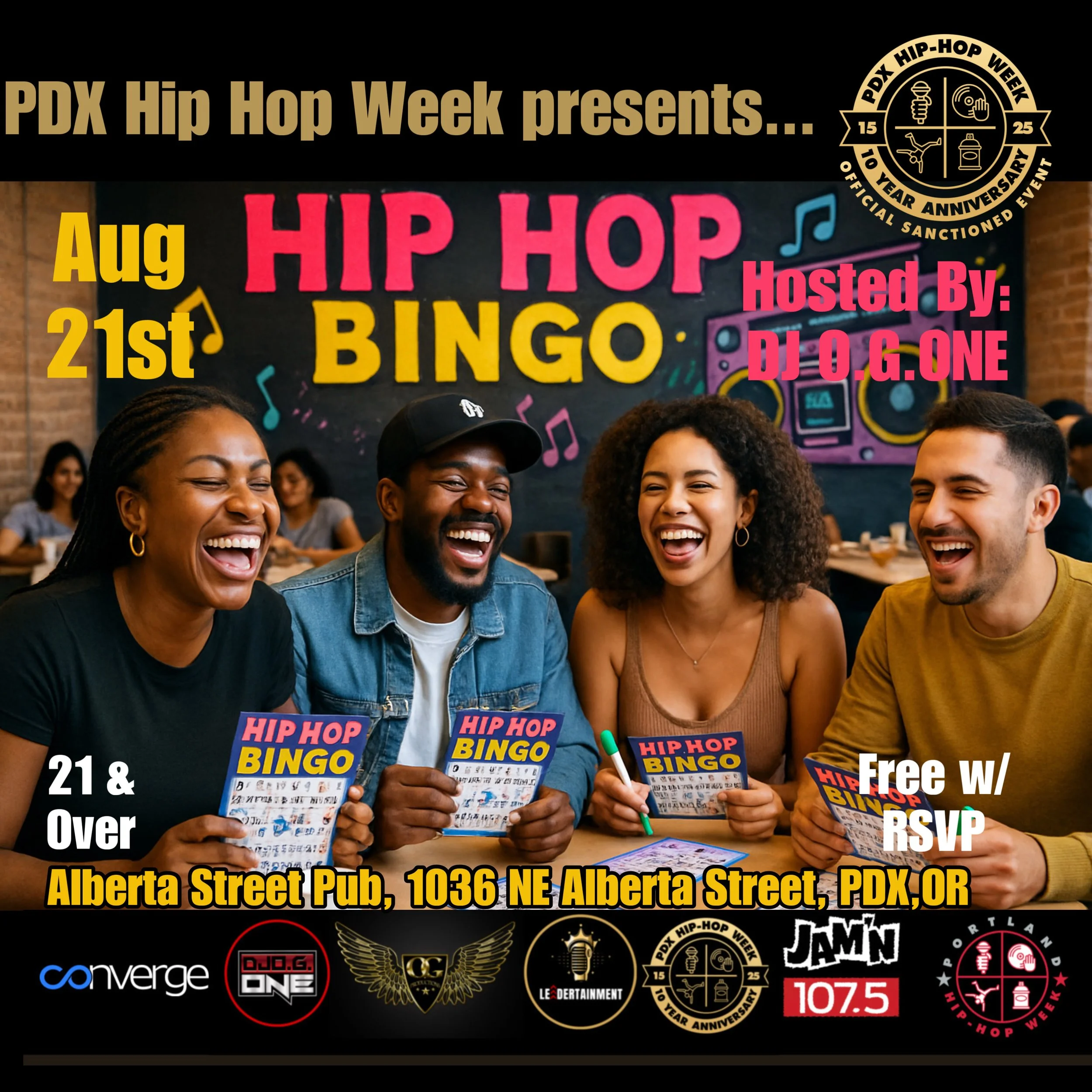 PDX Hip Hop Bingo