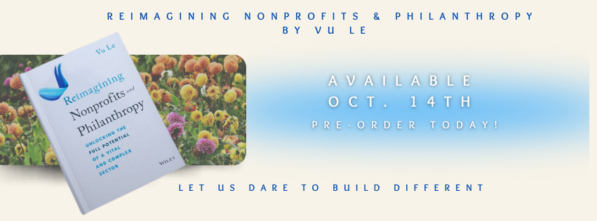 Reimagining Non-profits & Philanthropy Book Launch & Community-Building Event