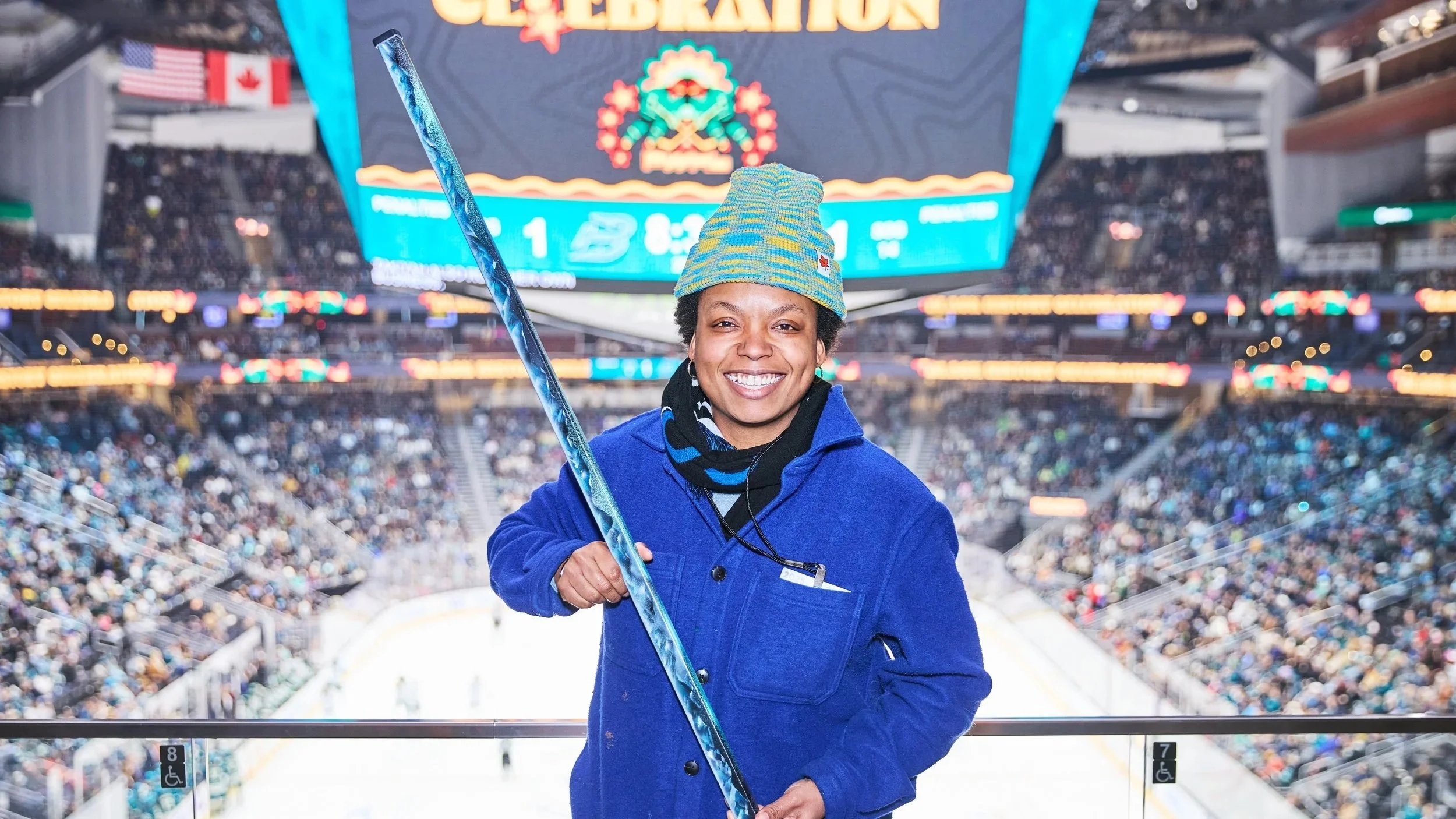 Takiyah Ward Brings Her Artistry to the Ice with Seattle Torrent Hockey Stick Customization