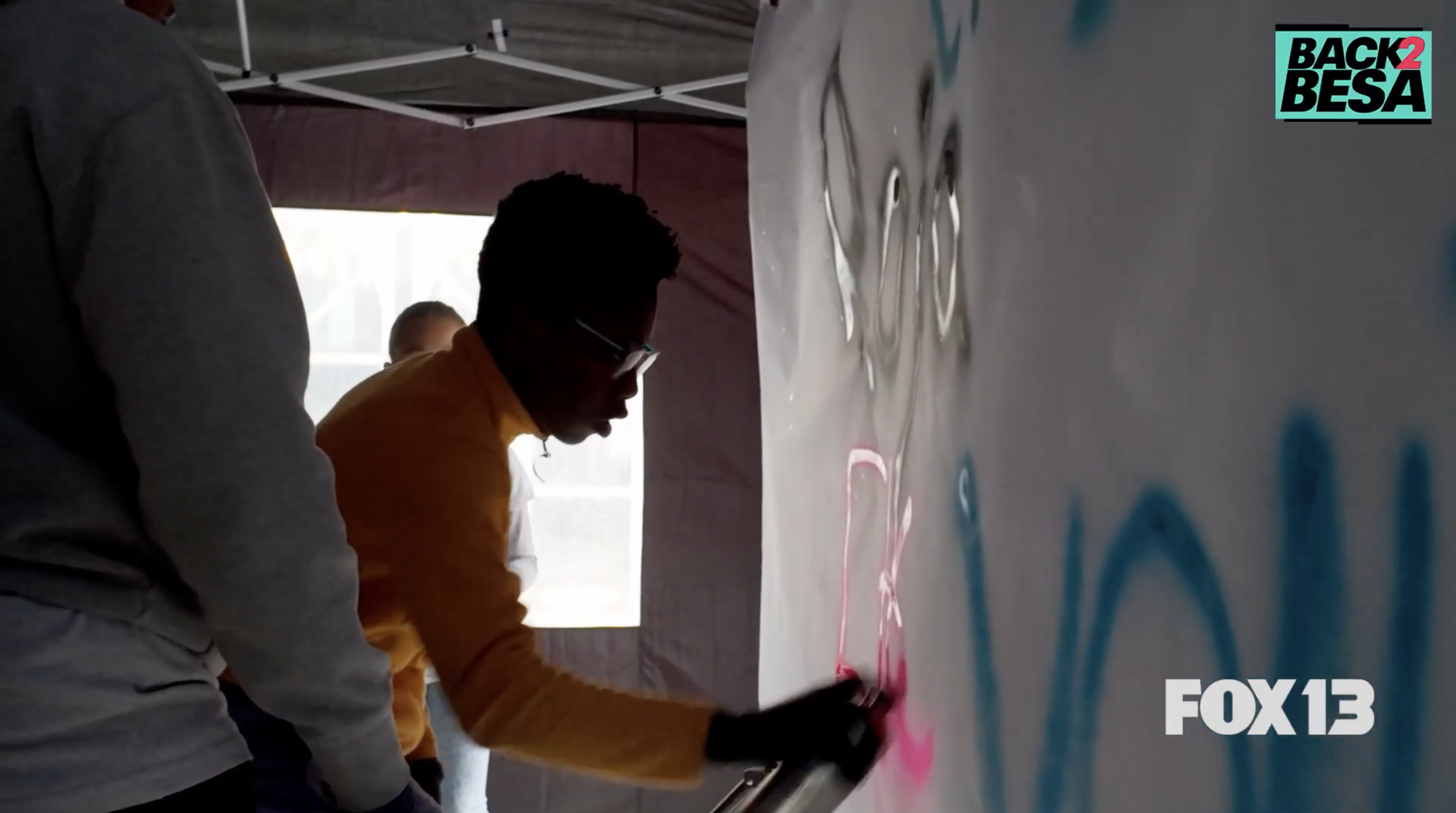 Artists Takiyah Ward and Moses Sun Host Graffiti 'Skillshop' in Midtown Square