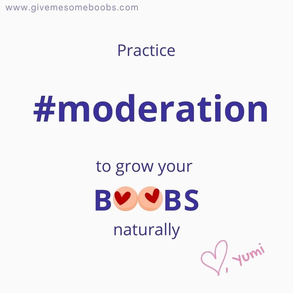 In our excitement or haste to achieve our goals, we all want to do more and more and MORE of everything we can possibly think of. It's important to remember that 👉 more is not always better 👈, and this is certainly true for our breast growth journe