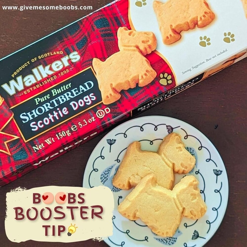 I absolutely LOVE these Walker's shortbread cookies! 😋 They have been one of my favorites for decades. It takes enormous willpower to resist the temptation to gobble down 4 or 5 of them in a sitting.

Before my natural breast growth journey, I never